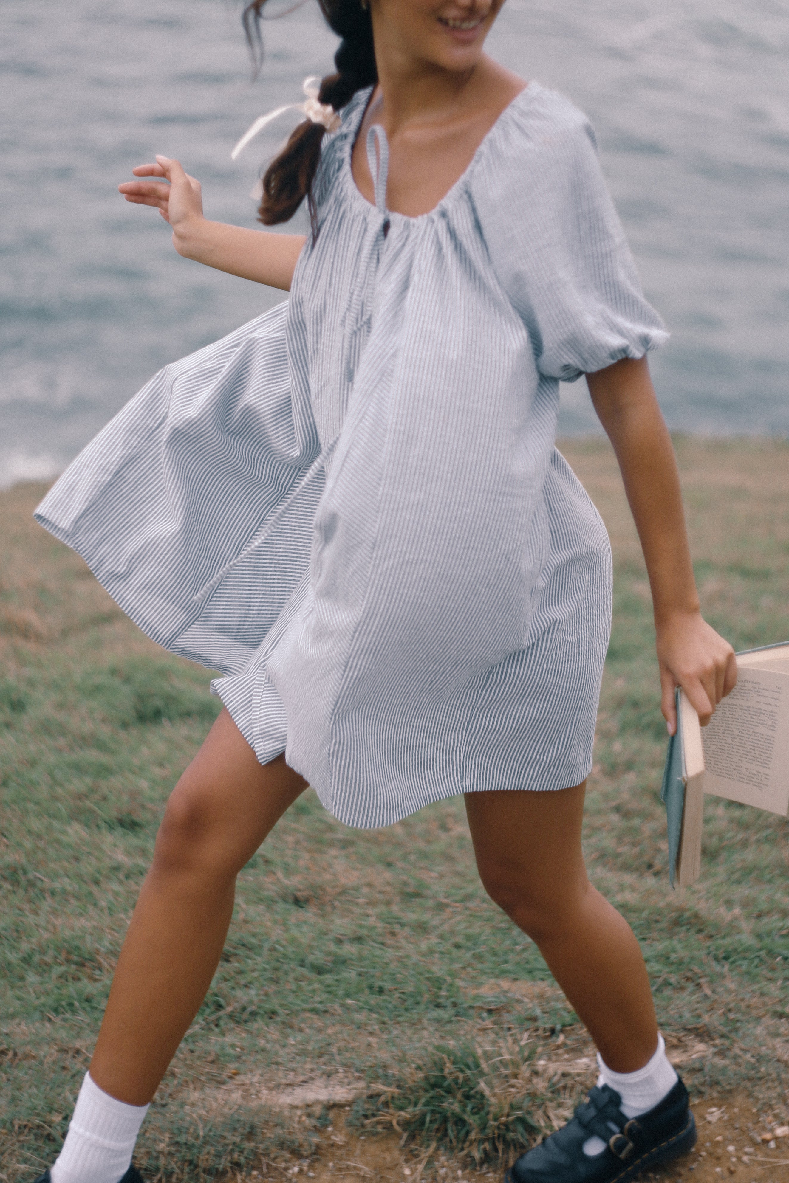 Chloe Dress Spirulina Stripe