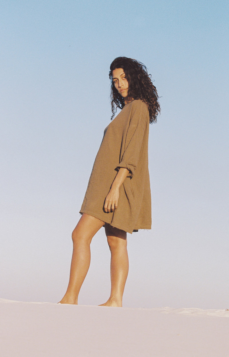 India Shift Dress - Cacao