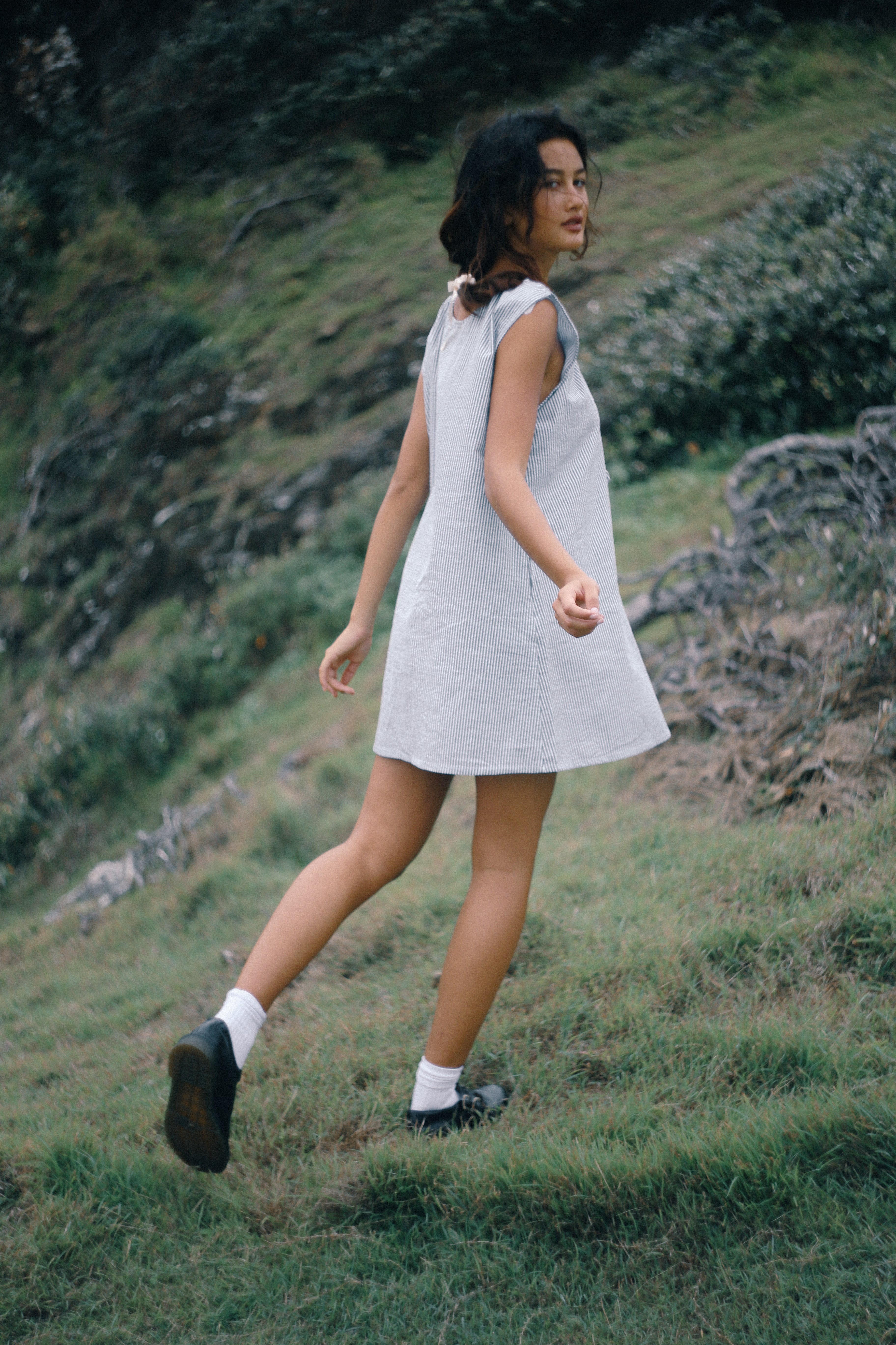 Luna Shift Dress Spirulina Stripe