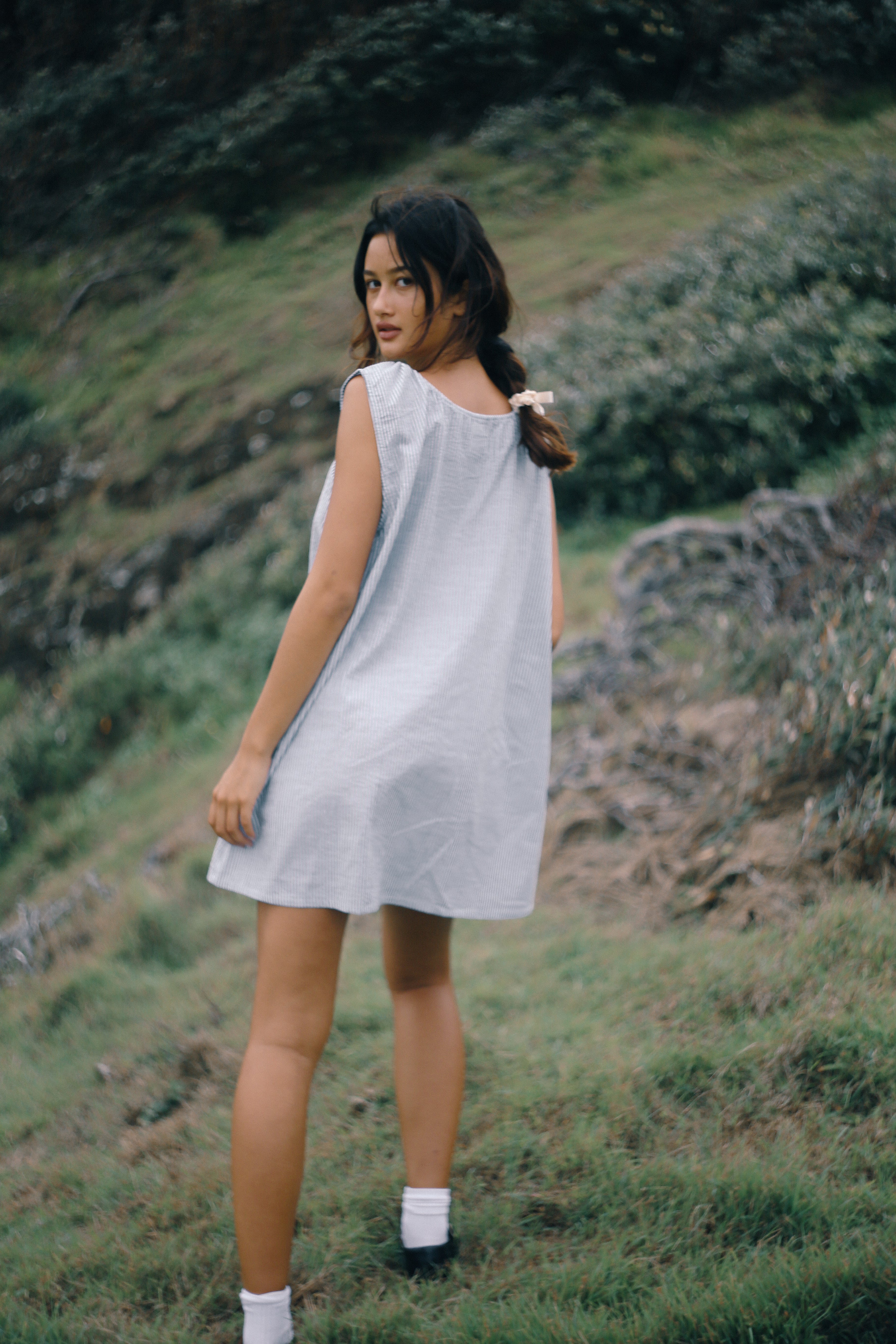 Luna Shift Dress Spirulina Stripe