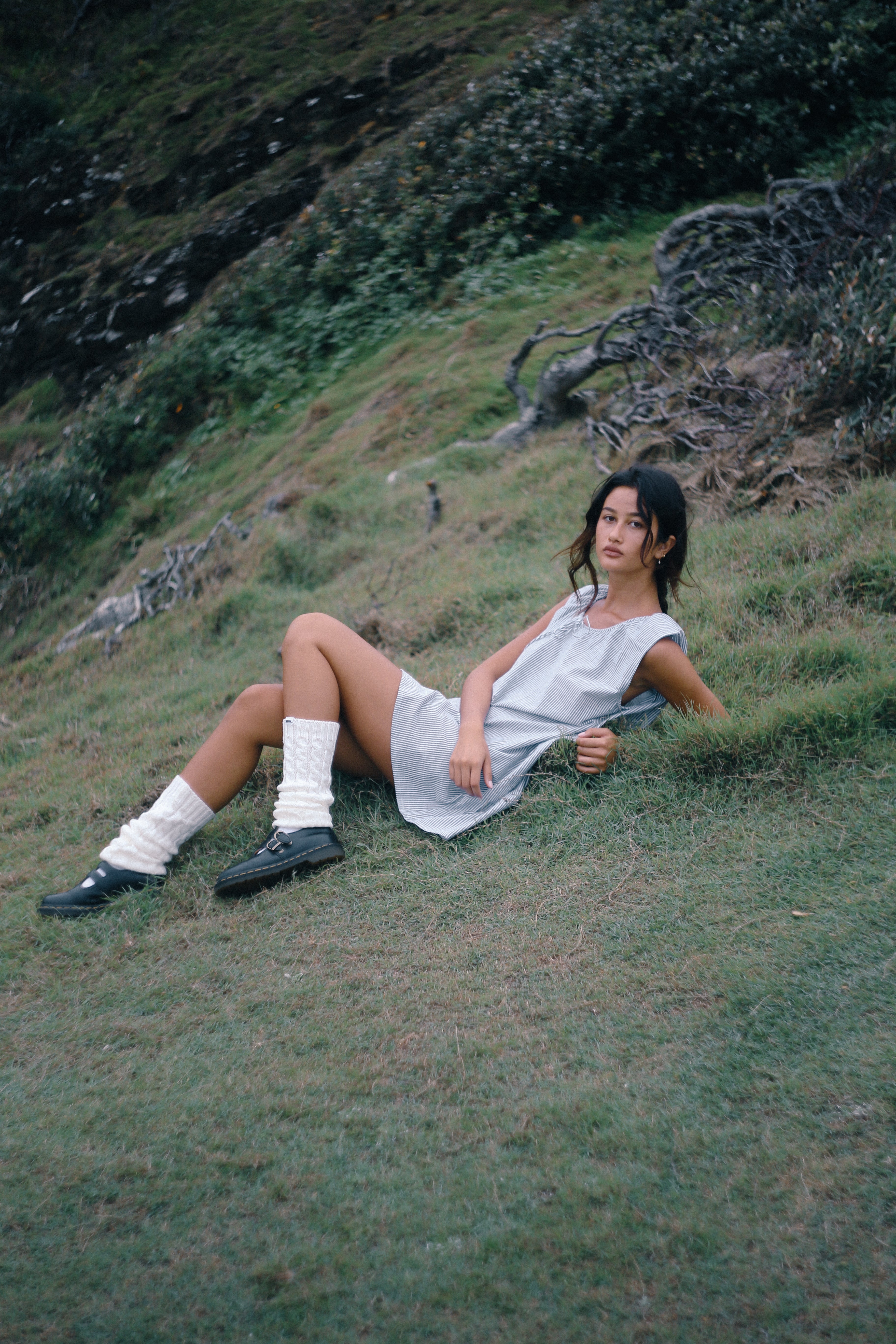 Luna Shift Dress Spirulina Stripe