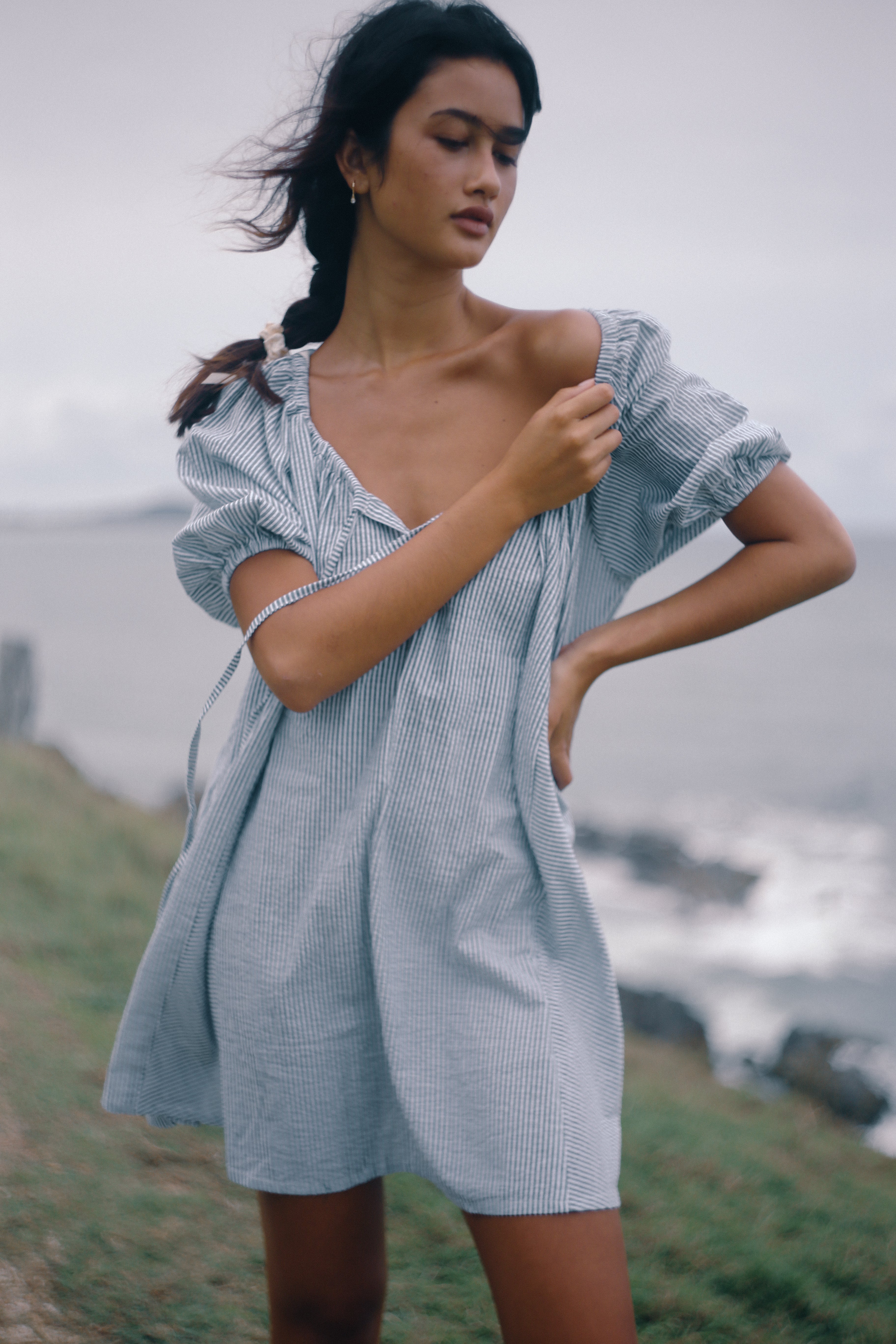 Chloe Dress Spirulina Stripe