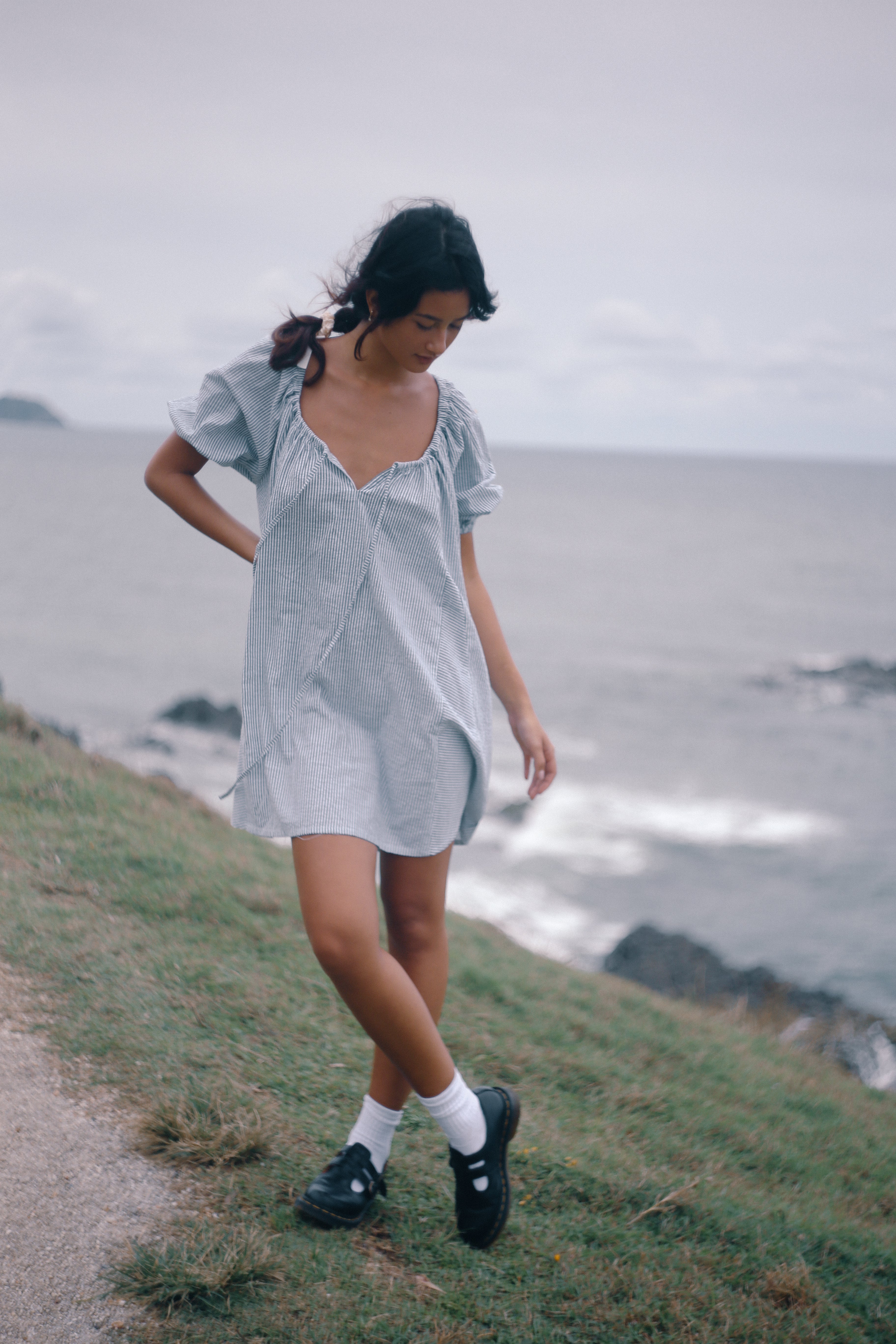 Chloe Dress Spirulina Stripe