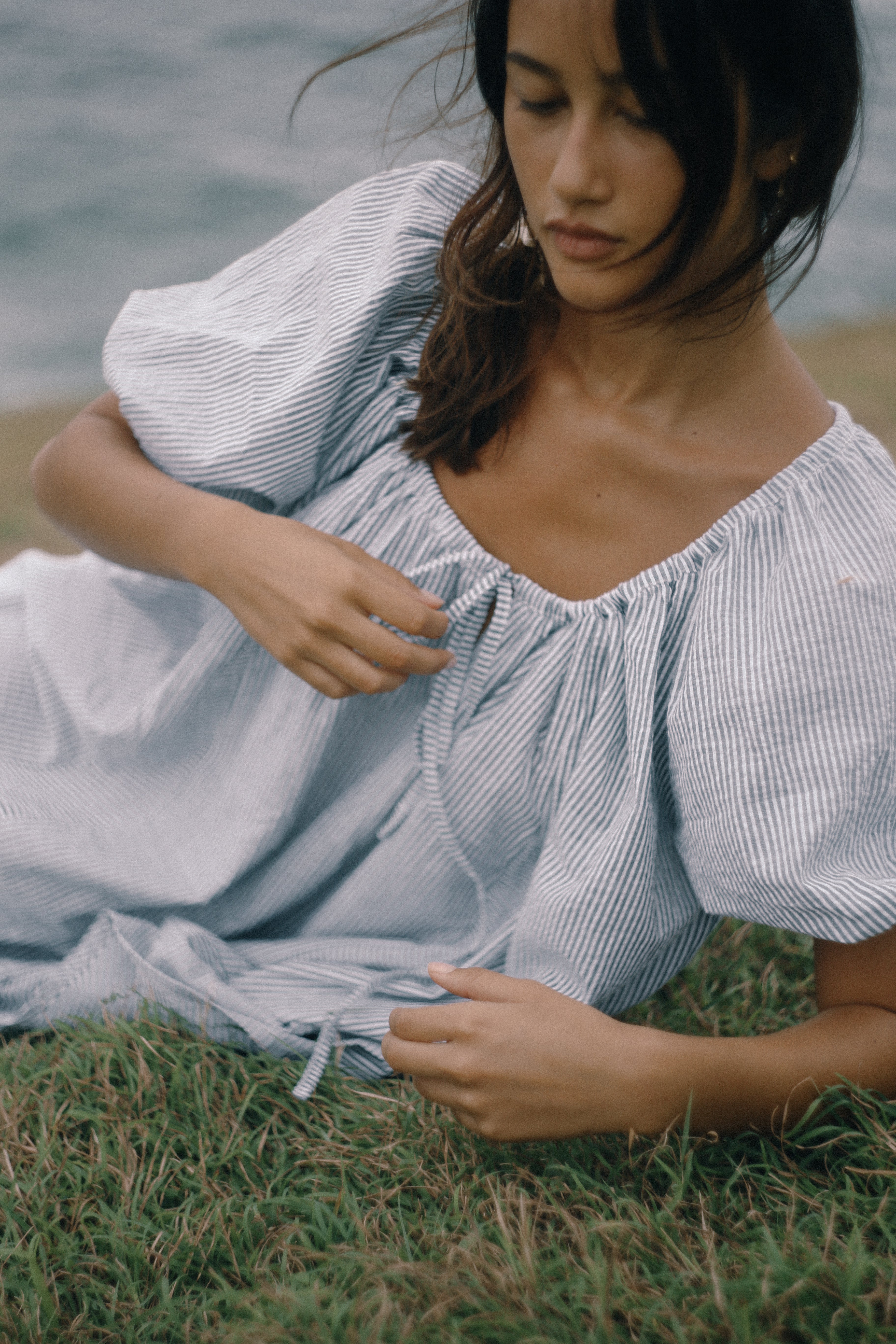 Chloe Dress Spirulina Stripe