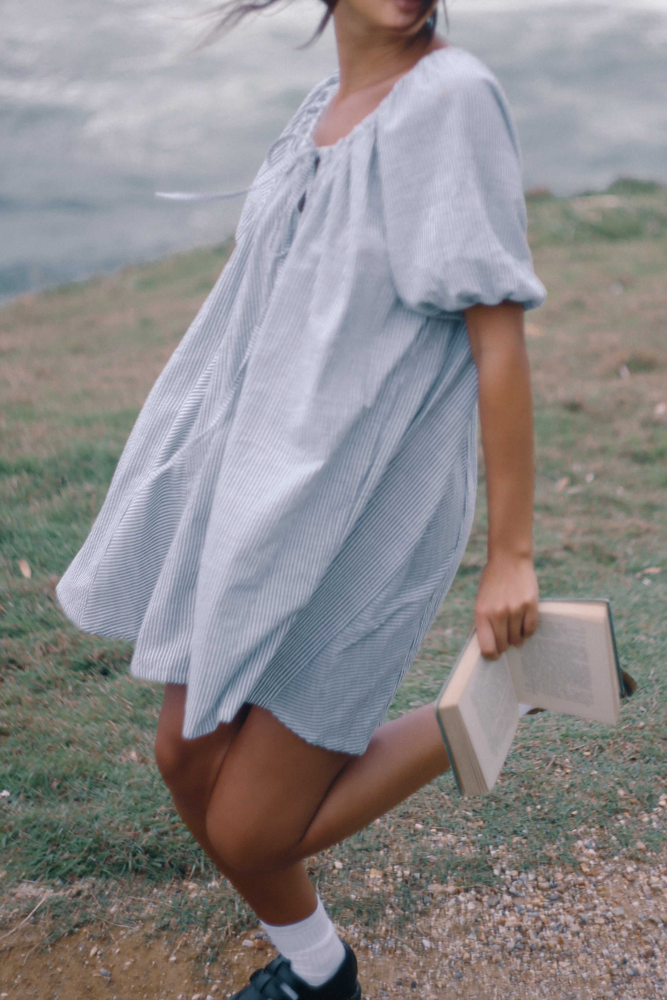 Chloe Dress Spirulina Stripe
