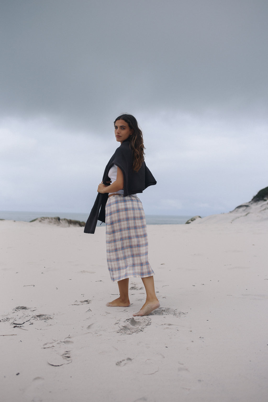 Remi Midi Skirt Juniper Check