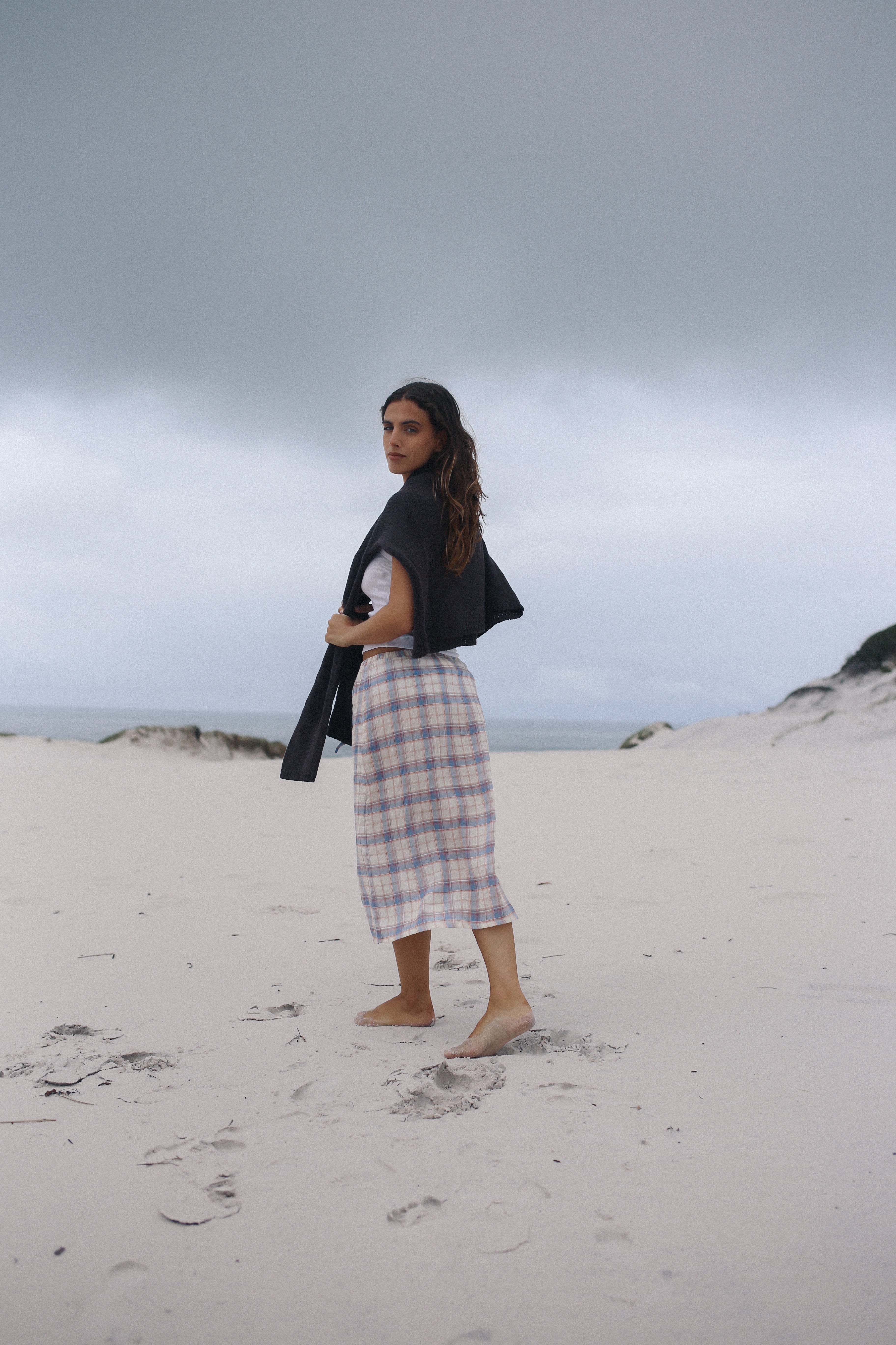 Remi Midi Skirt Juniper Check