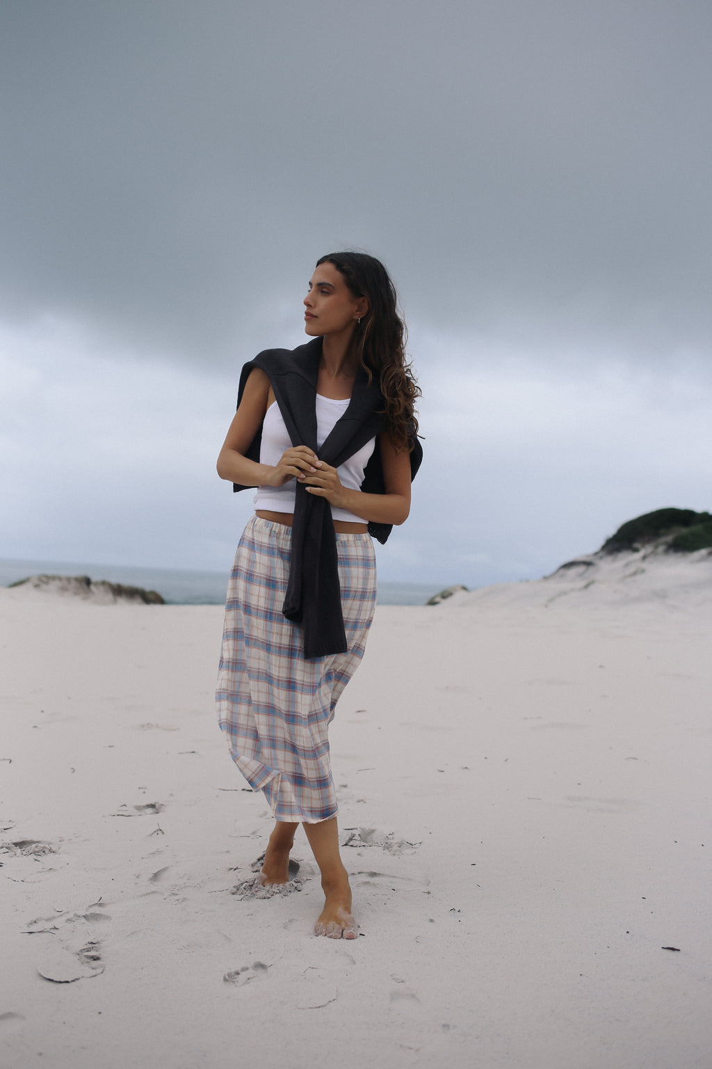 Remi Midi Skirt Juniper Check