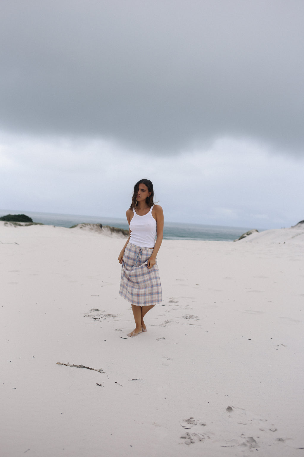 Remi Midi Skirt Juniper Check
