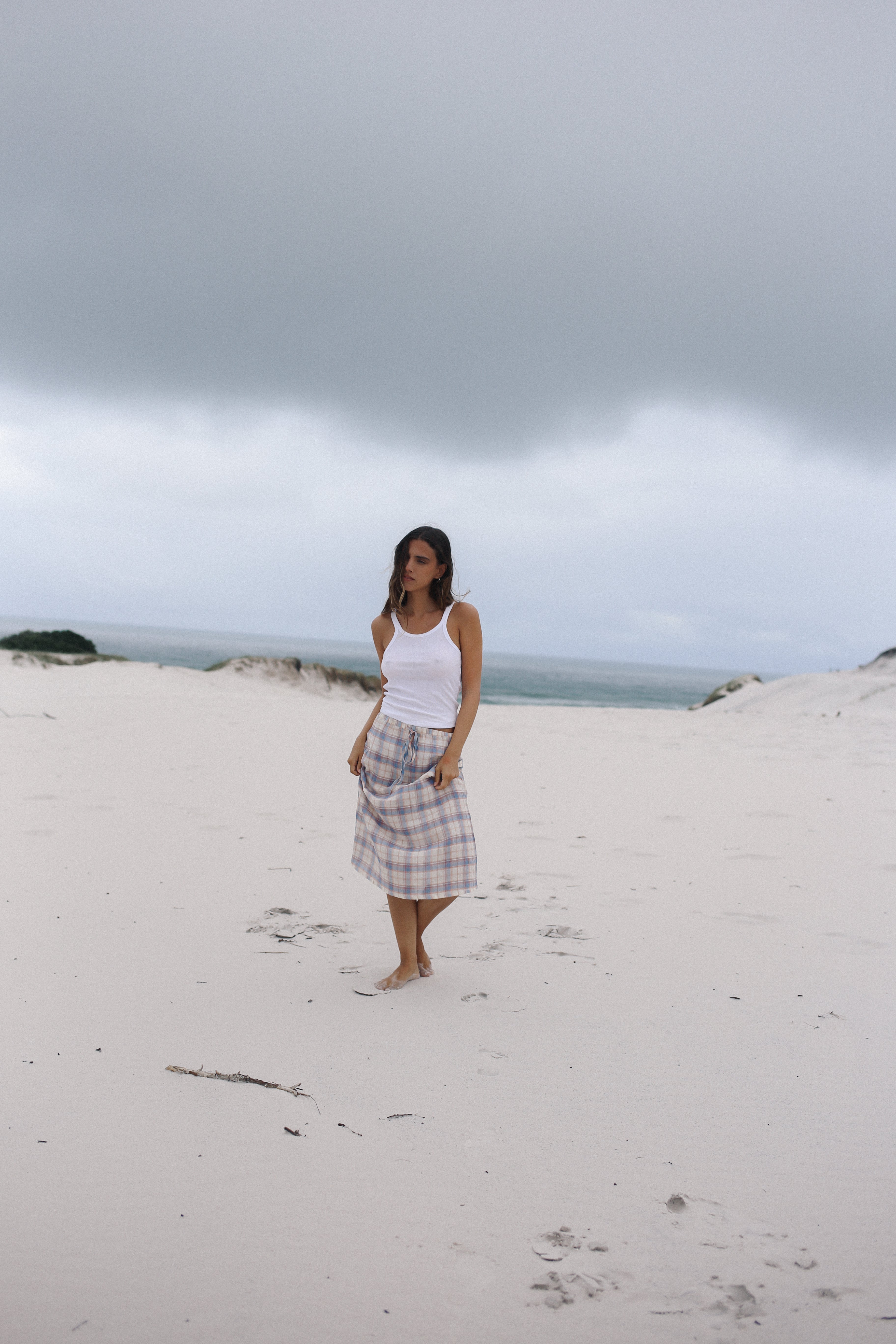 Remi Midi Skirt Juniper Check
