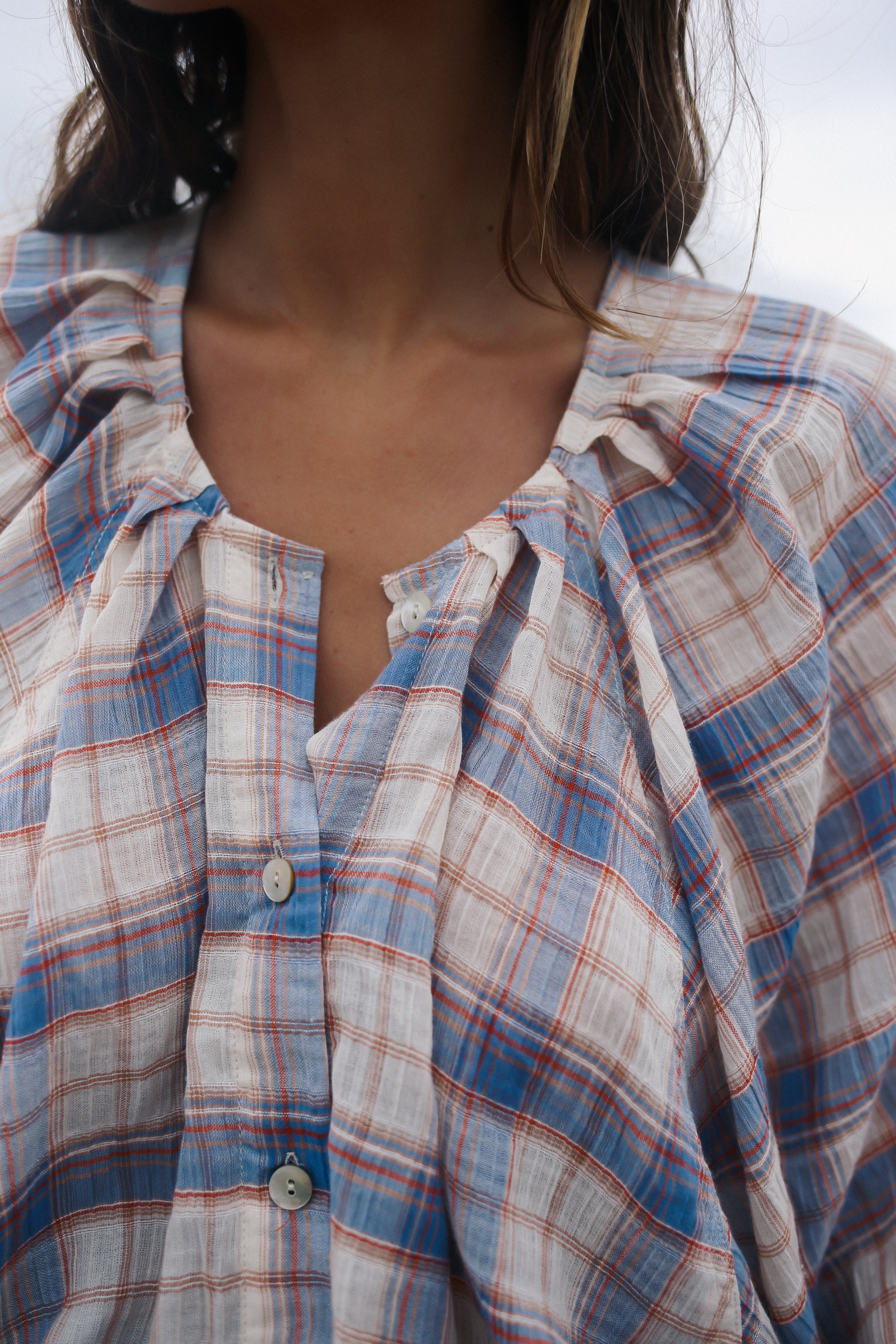 Ra Blouse Juniper Check