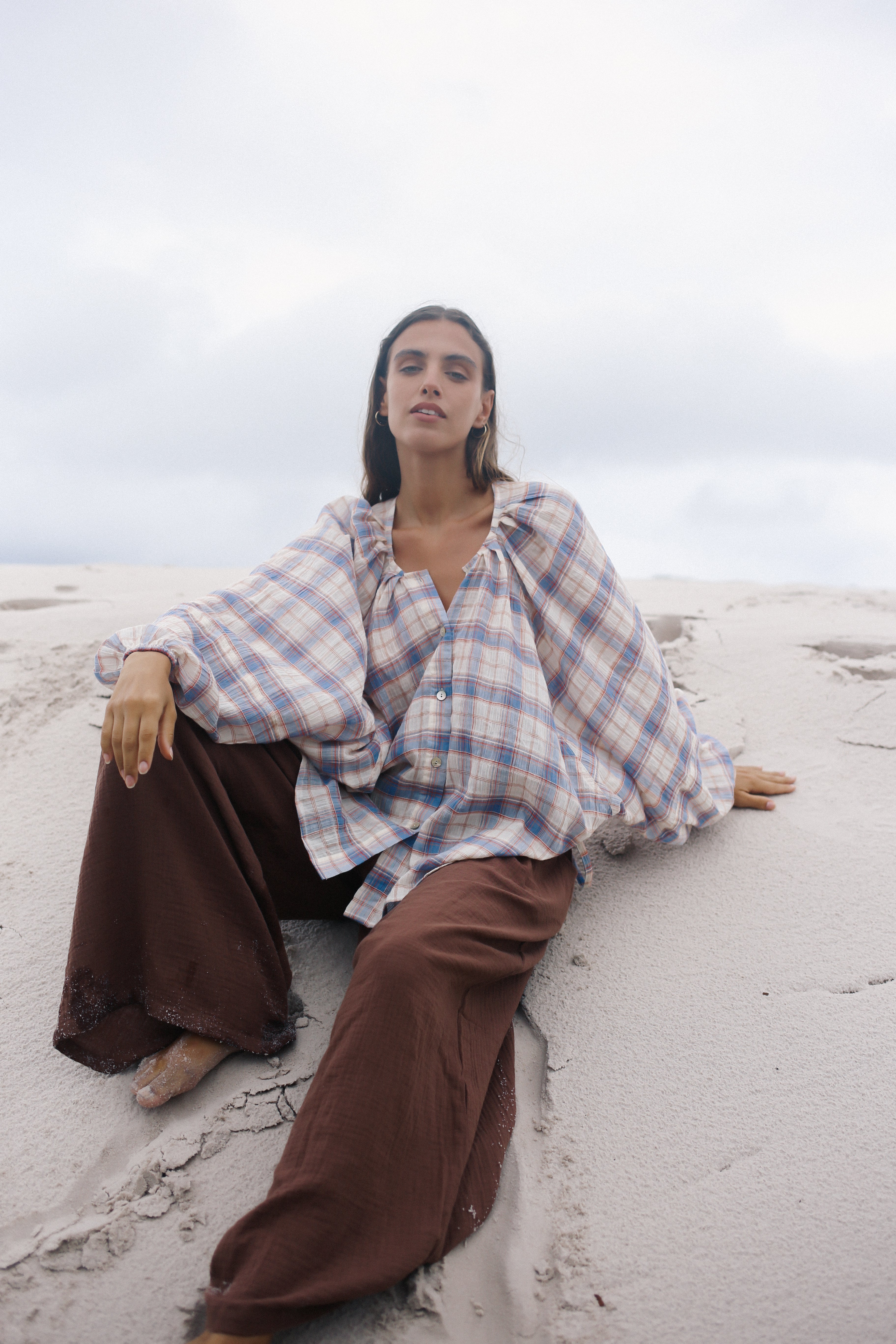 Ra Blouse Juniper Check