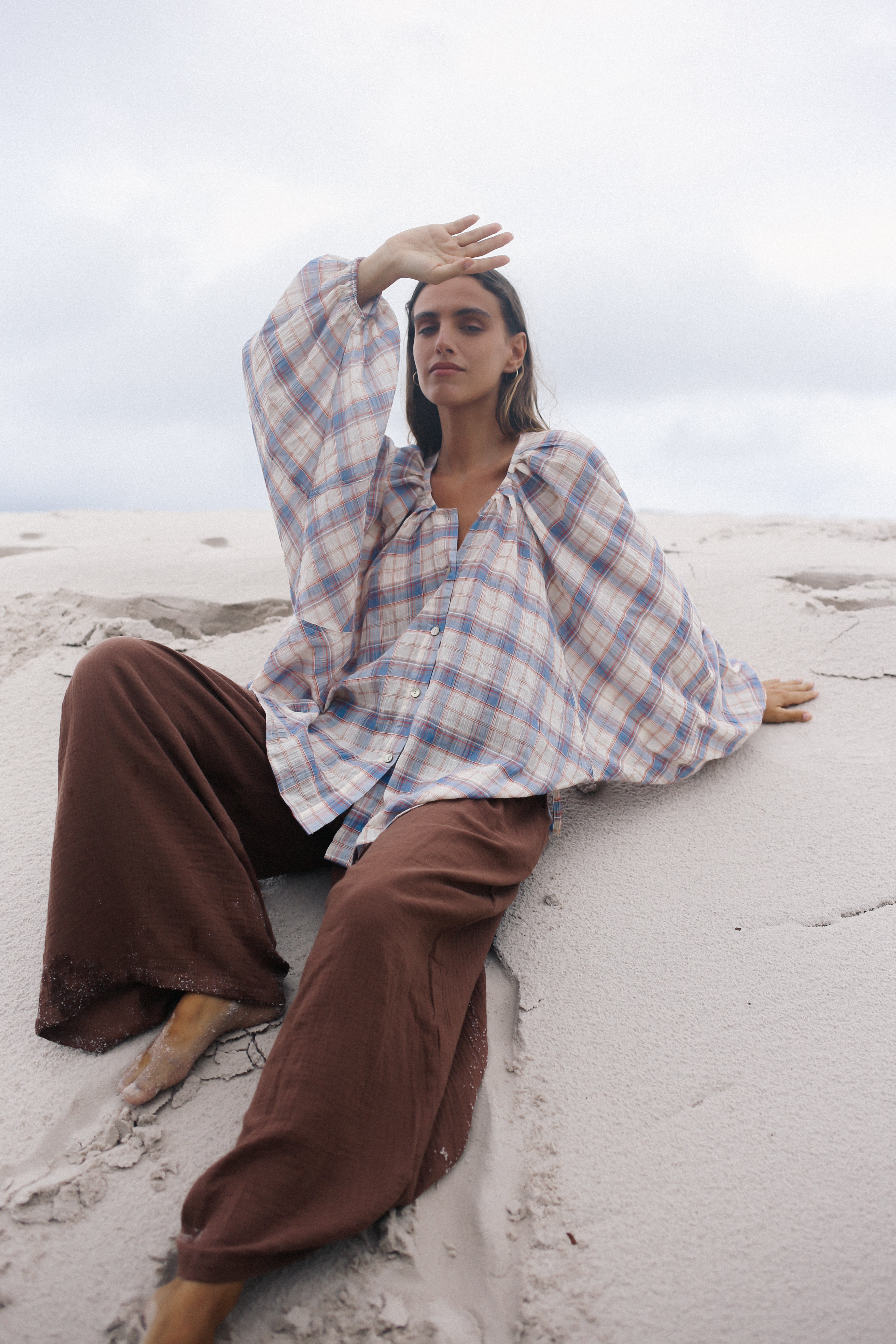 Ra Blouse Juniper Check