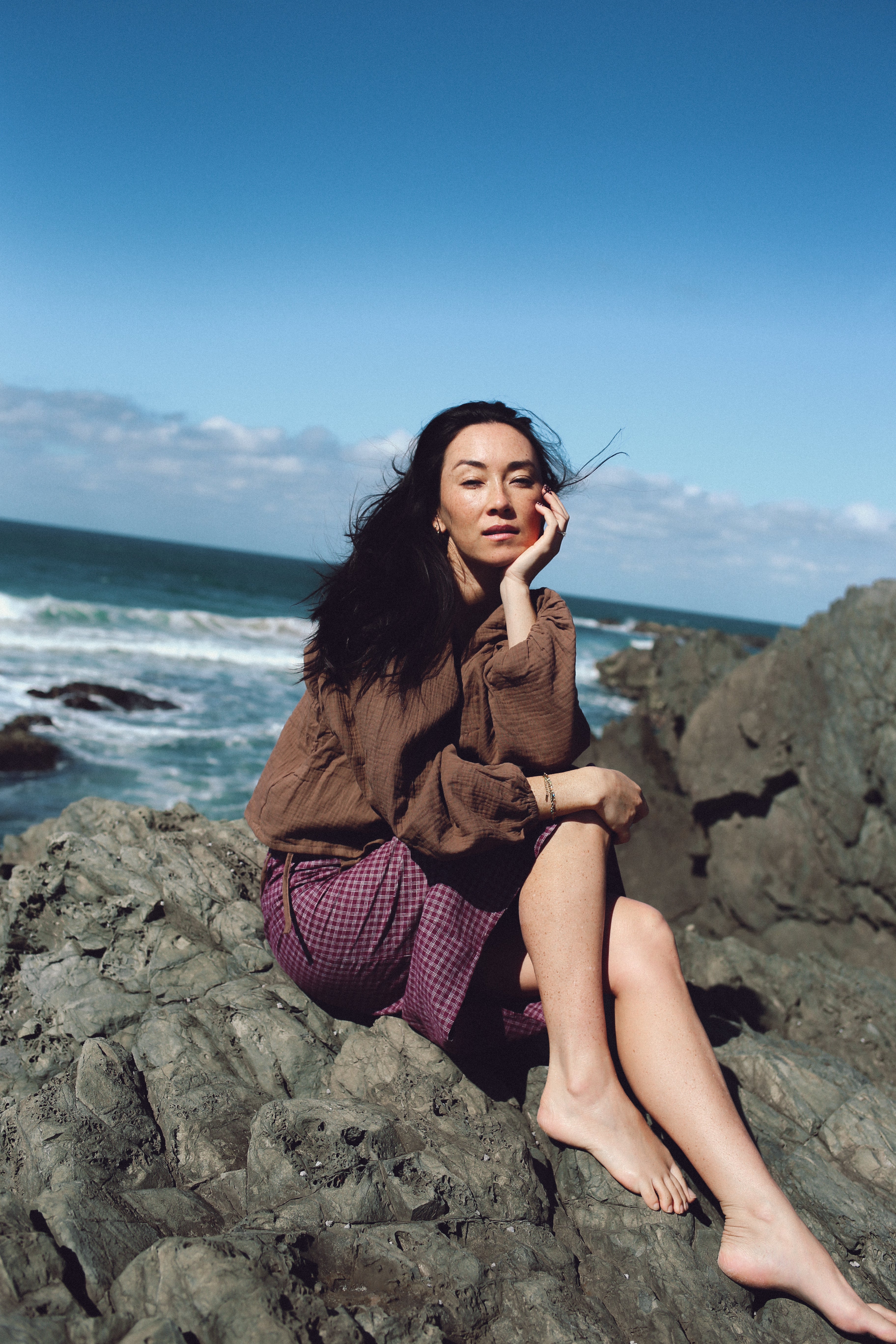 Ella Wrap Top Chocolate