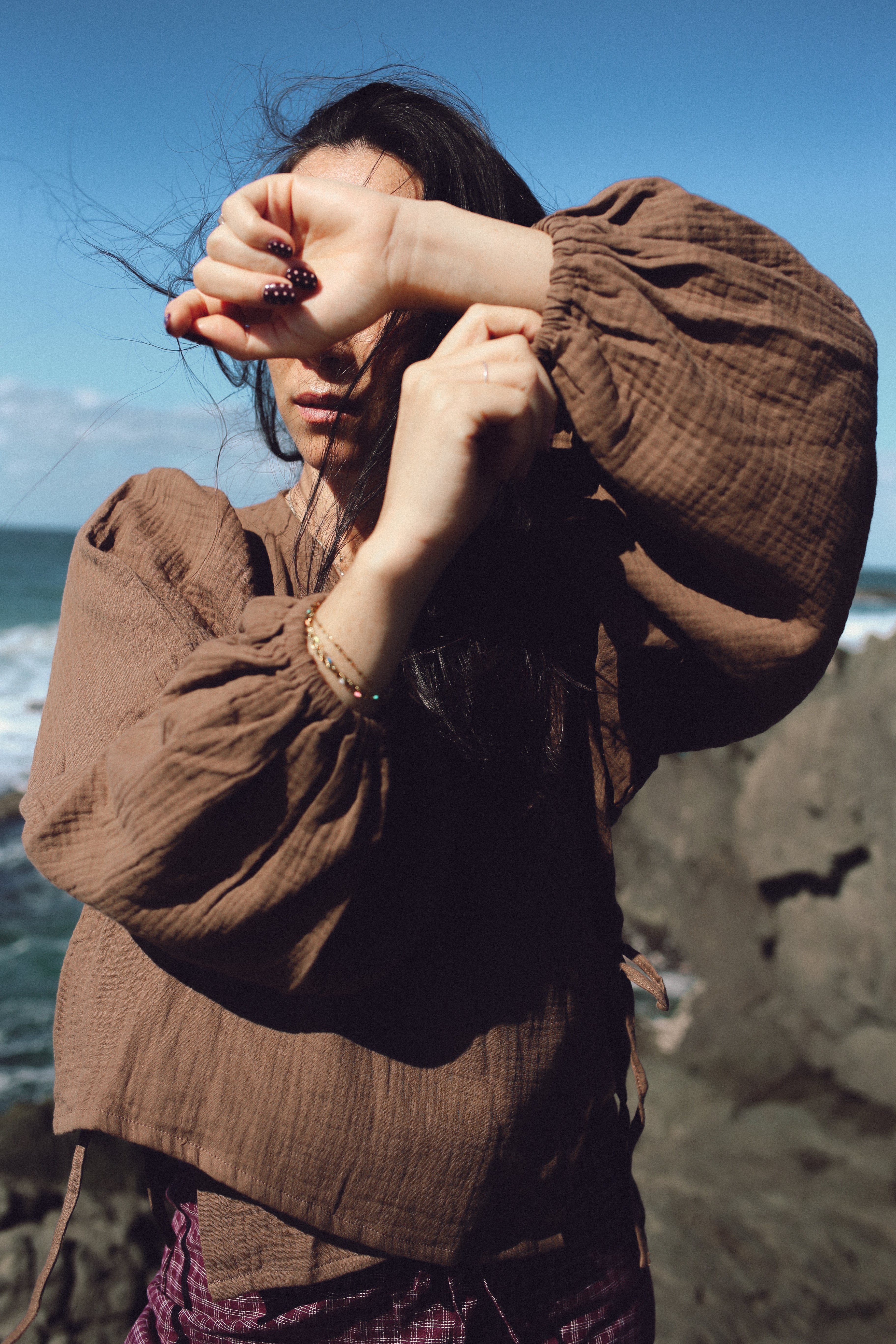 Ella Wrap Top Chocolate