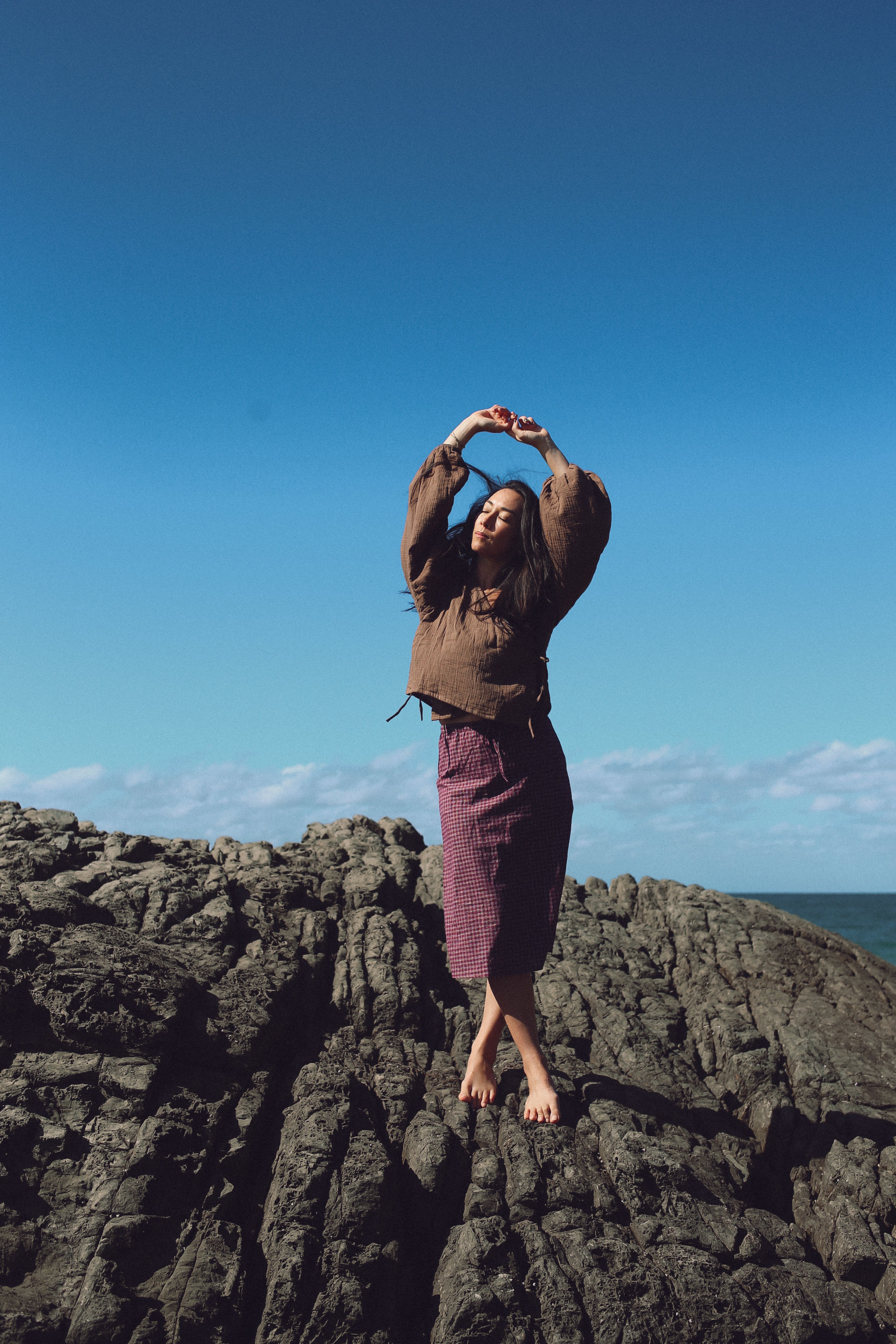 Ella Wrap Top Chocolate