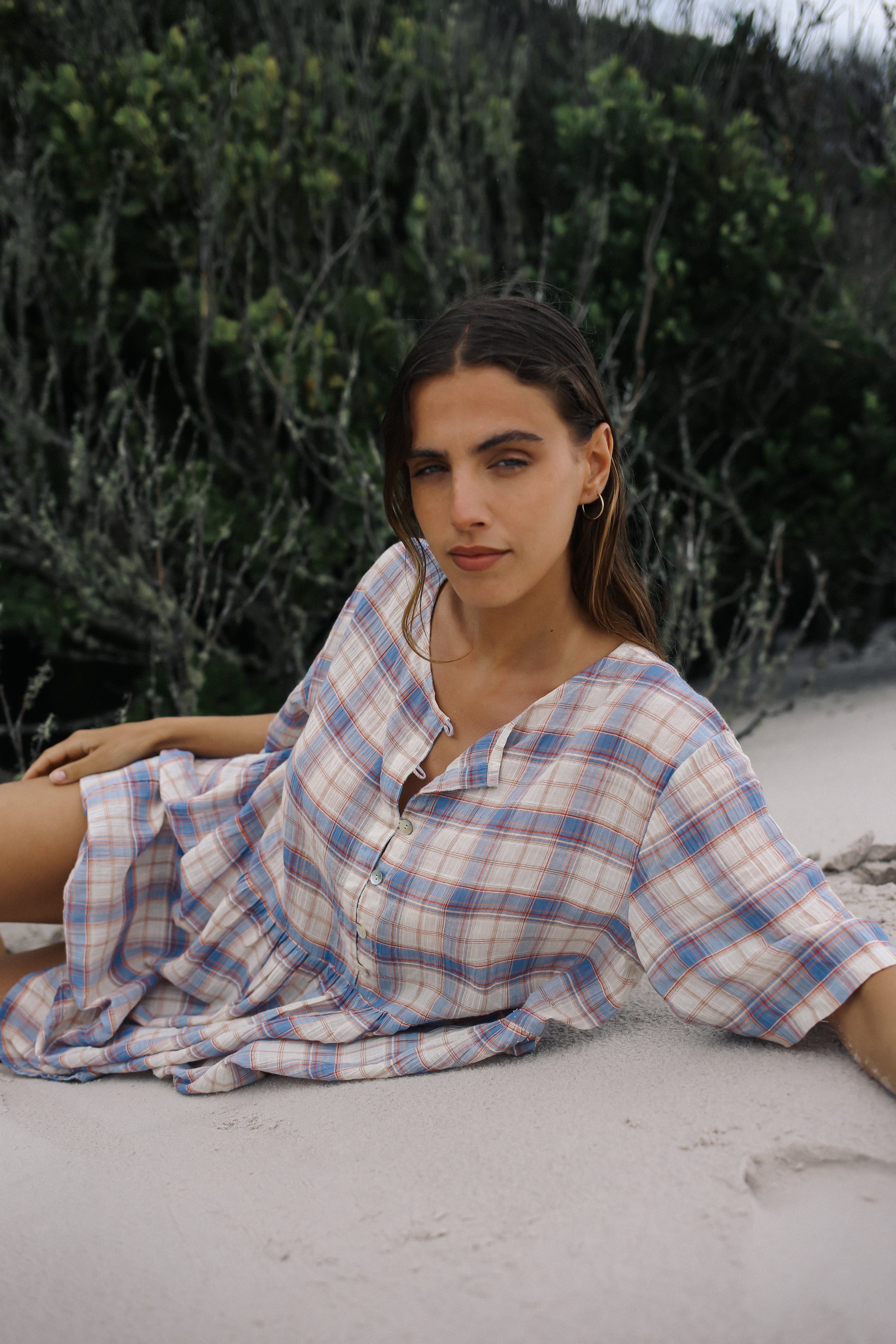 Darcey Dress Juniper Check