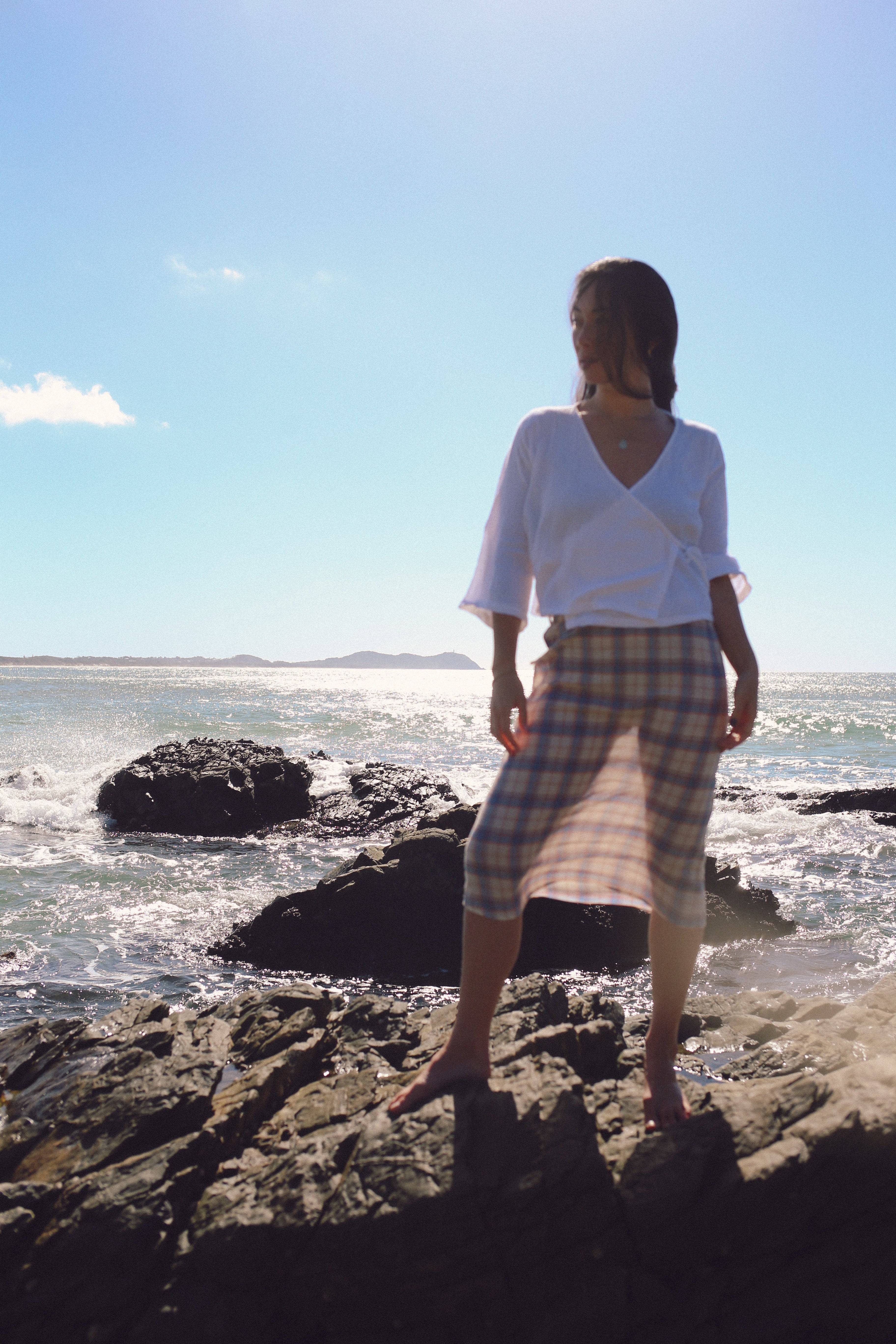 Remi Midi Skirt Juniper Check