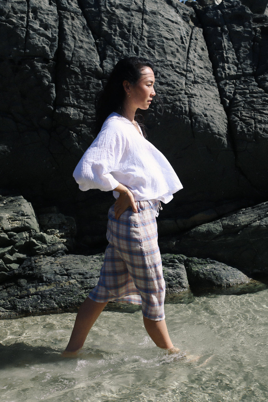 Remi Midi Skirt Juniper Check