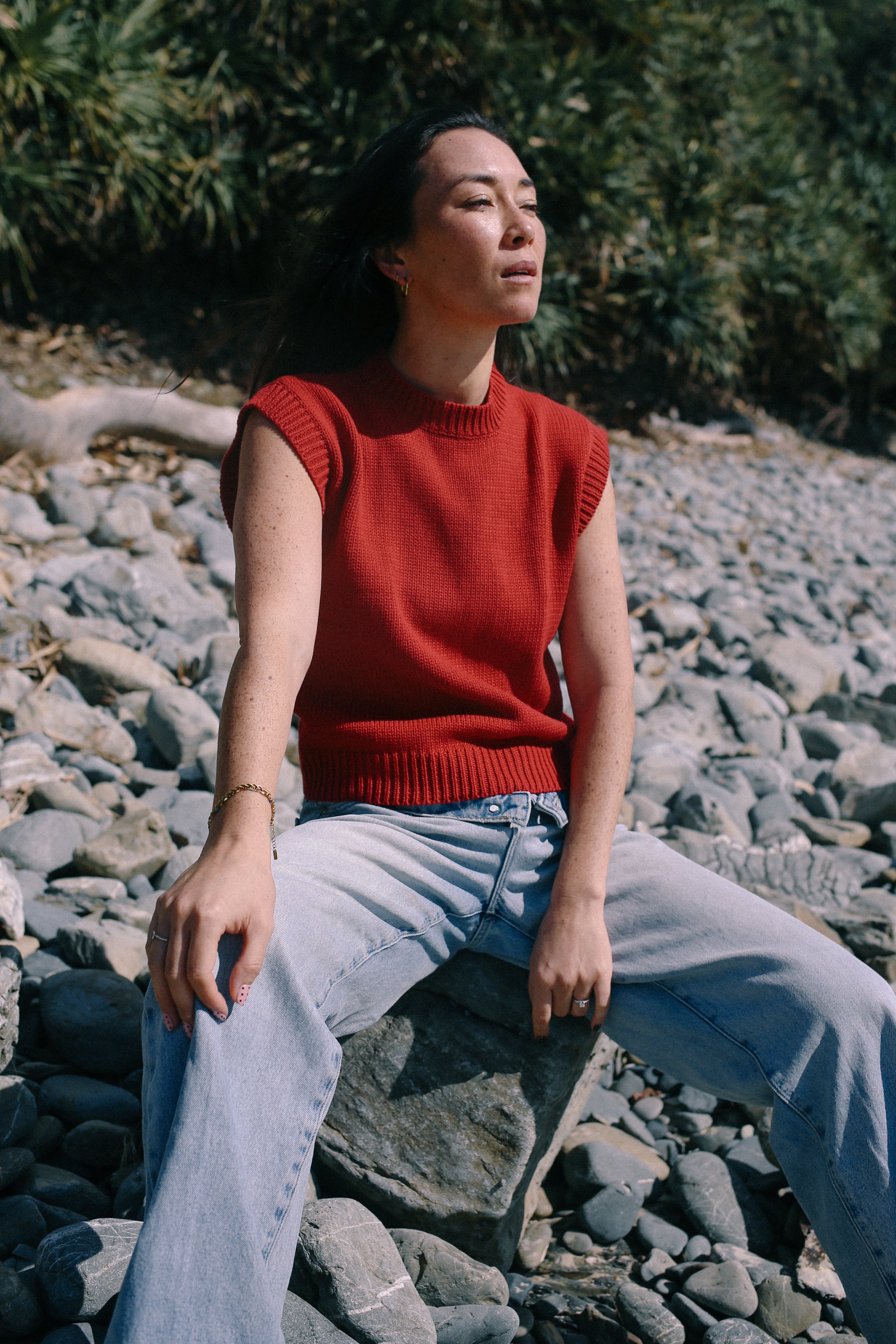 Cecilia Knit Vest Cherry