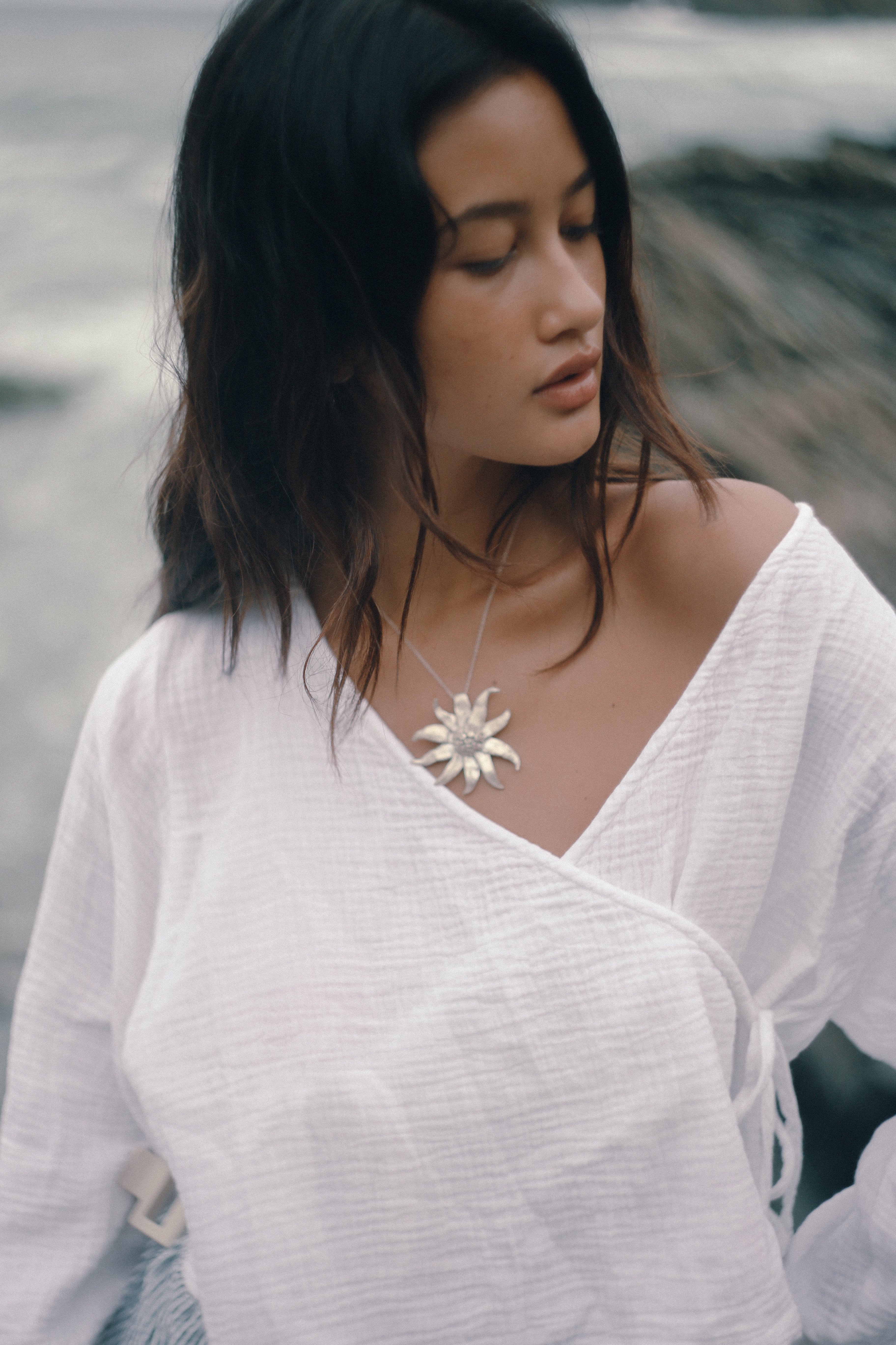 Mia Wrap Top White