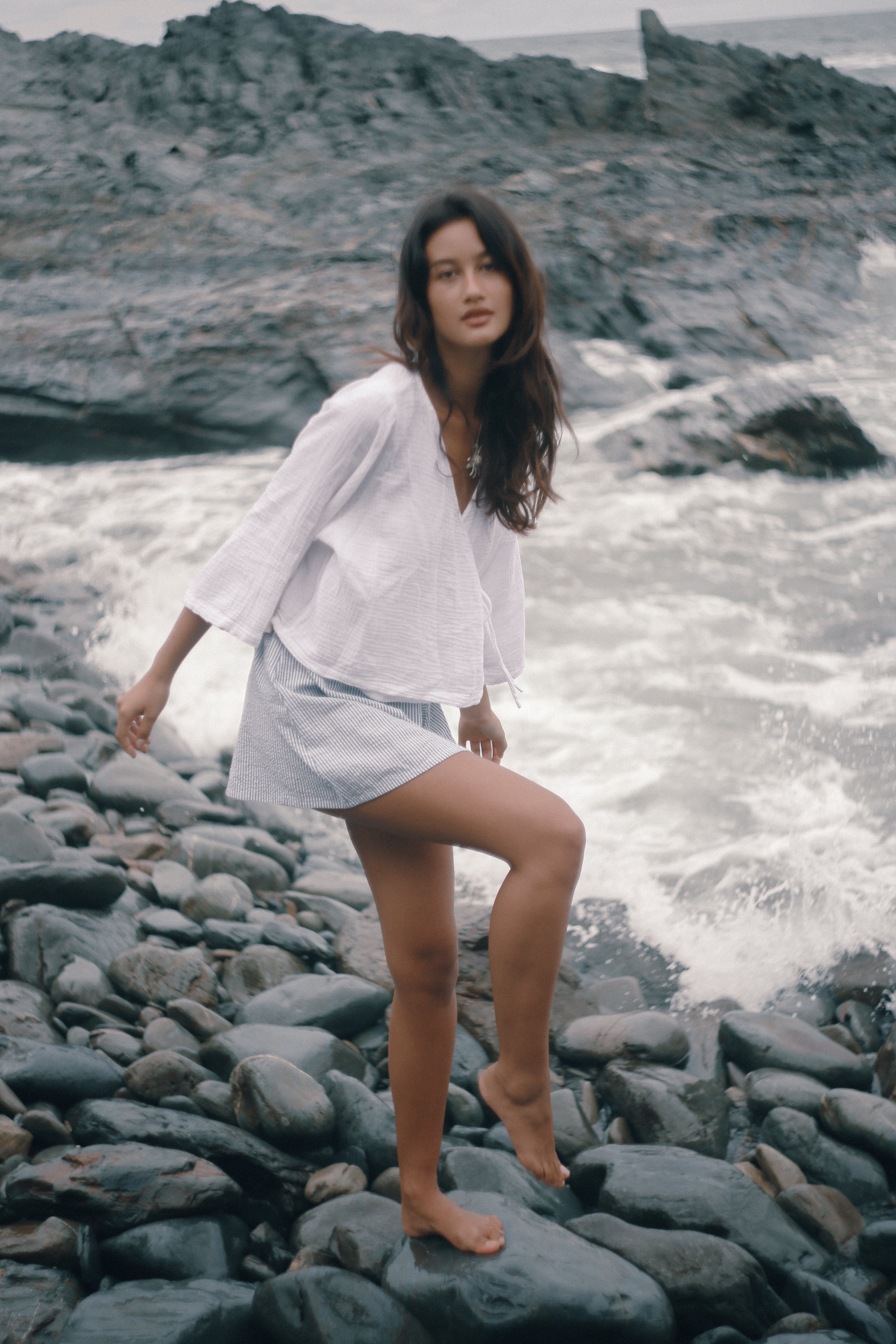 Fleur Skirt Spirulina Stripe