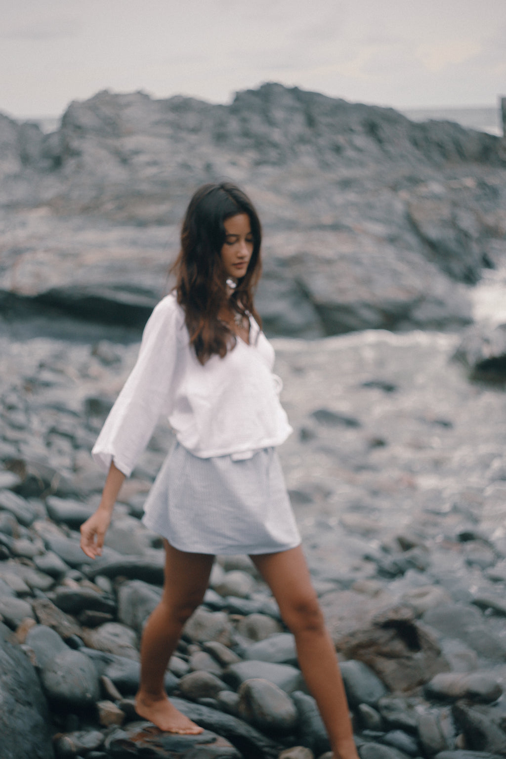 Mia Wrap Top White