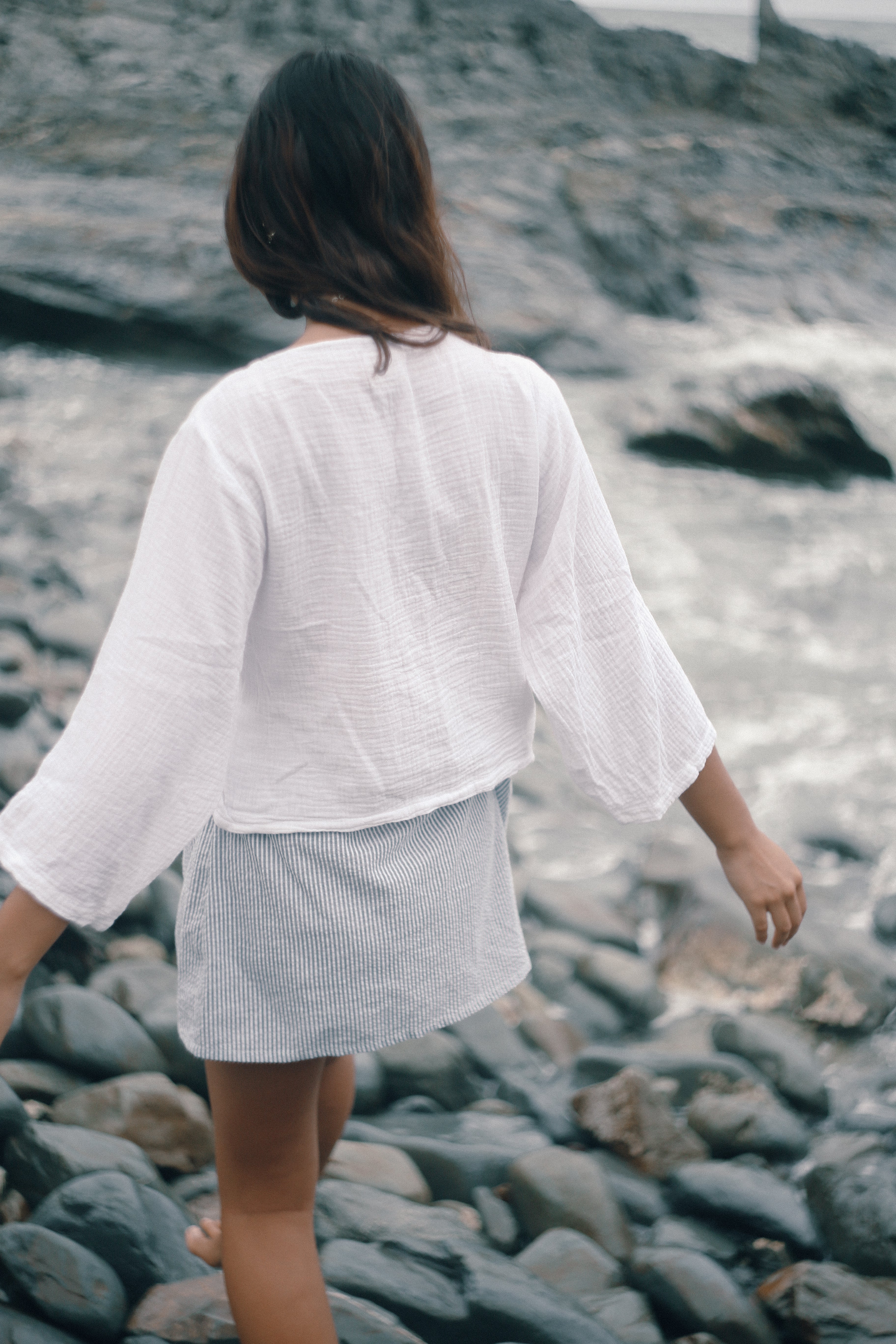 Fleur Skirt Spirulina Stripe
