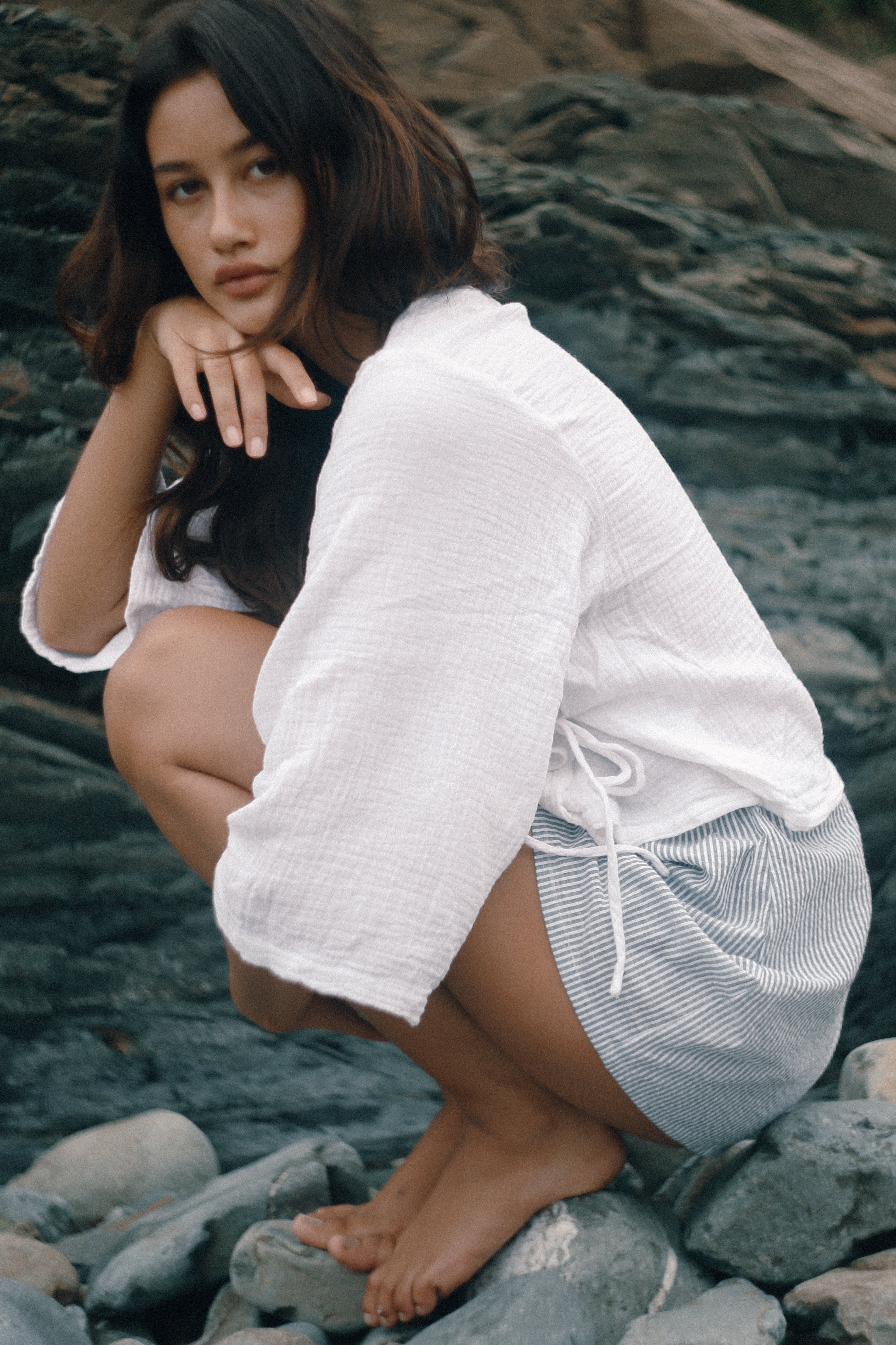 Mia Wrap Top White