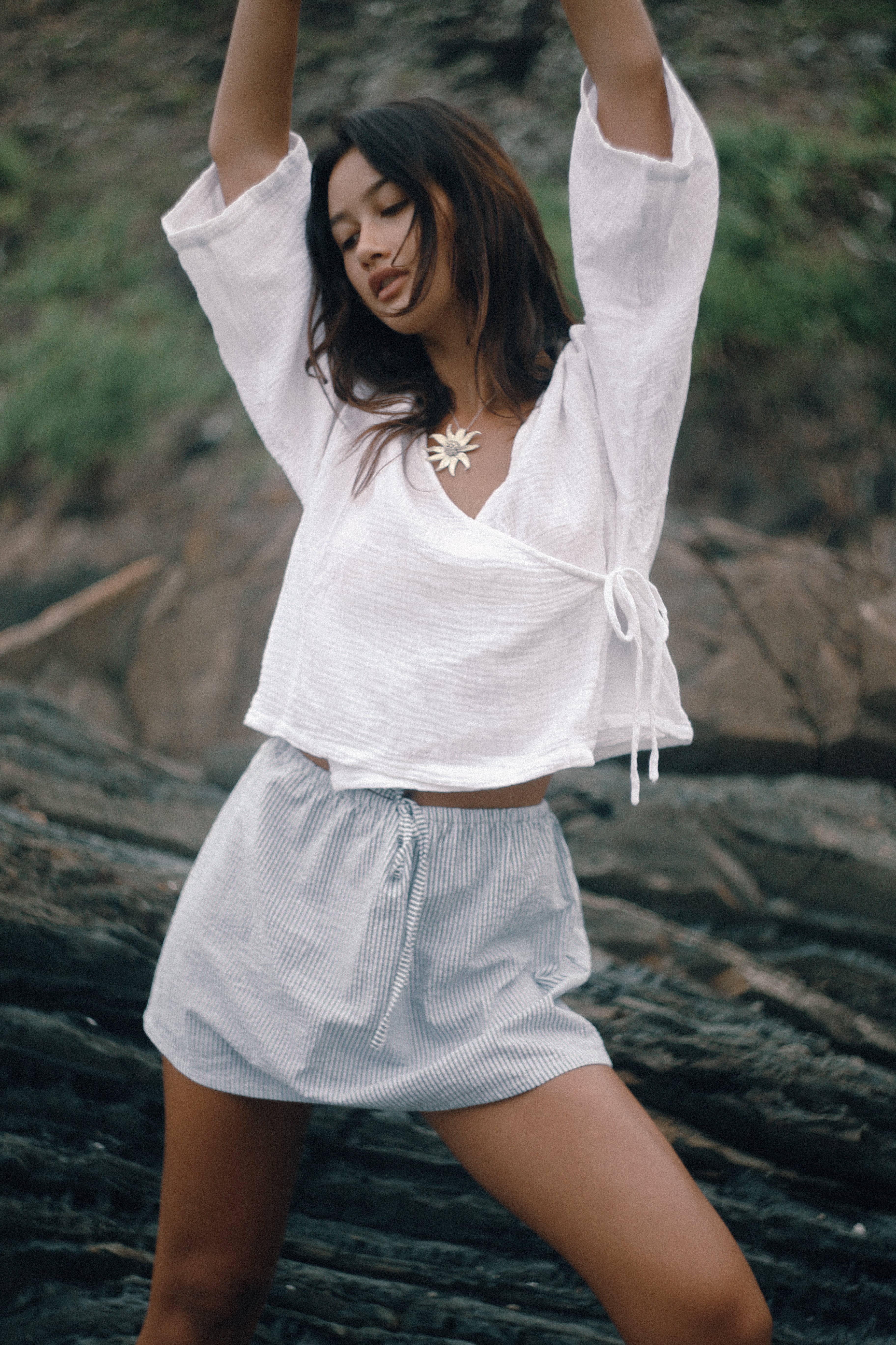 Fleur Skirt Spirulina Stripe