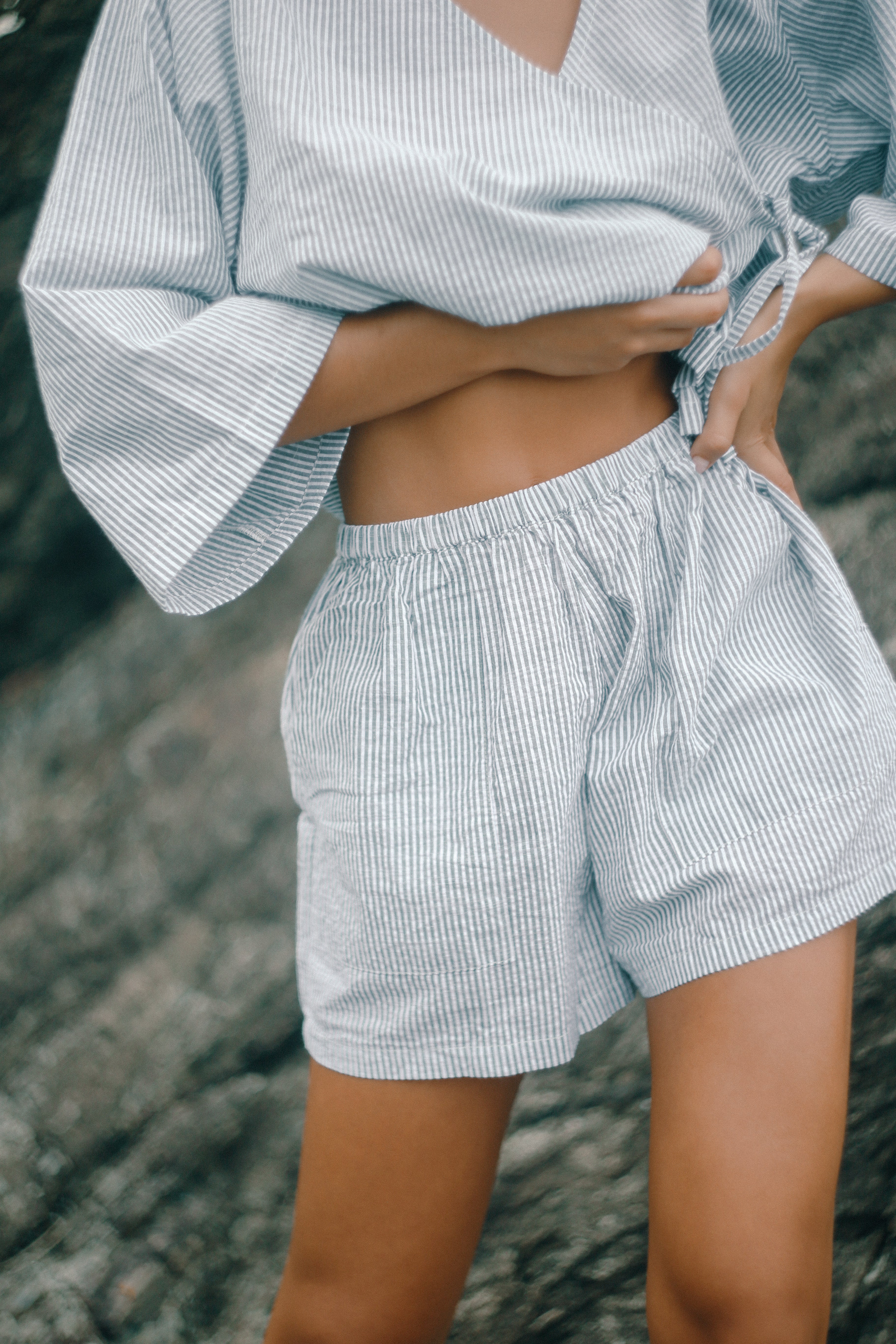 Ava Short Spirulina Stripe