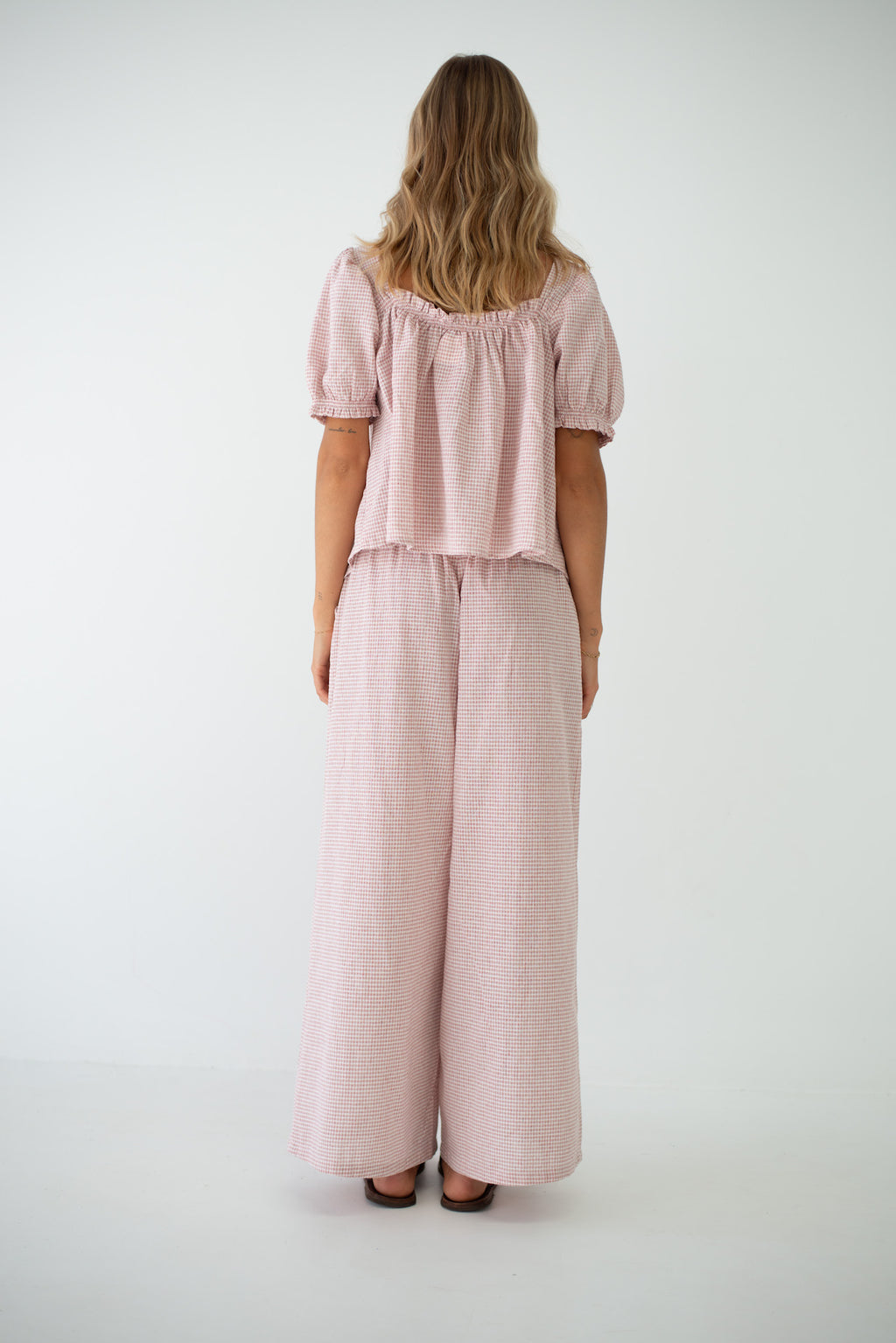 Ivy Pant Dusty Rose Check