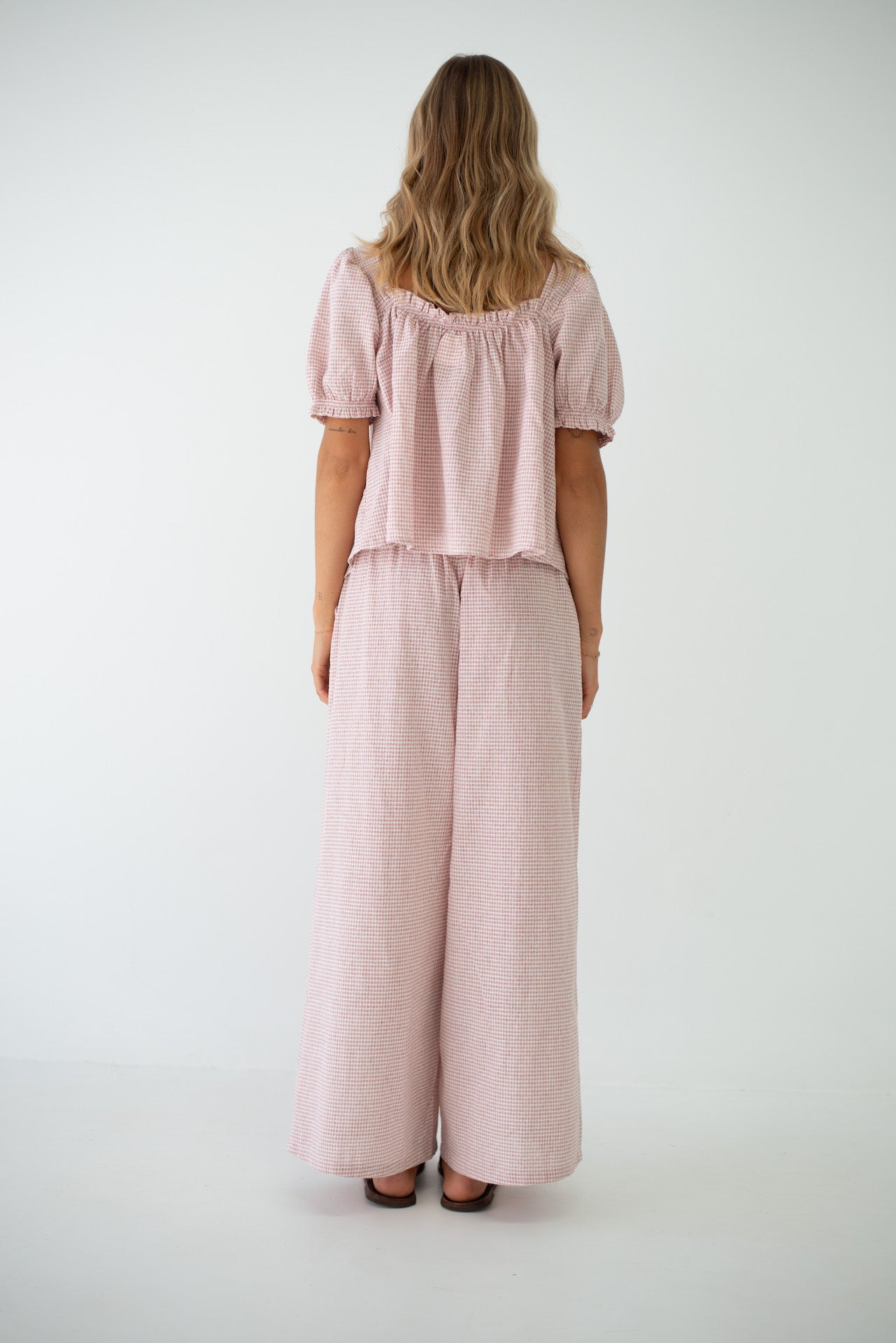 Ivy Pant Dusty Rose Check