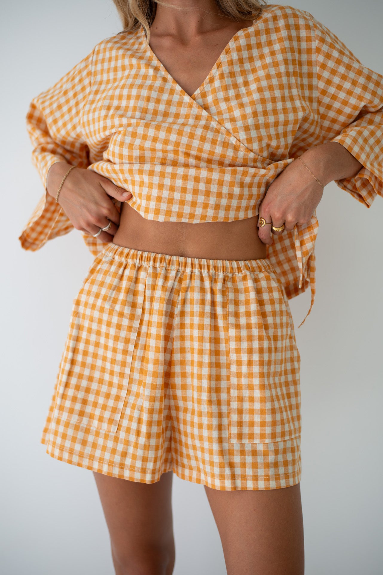 Ava Short Clementine Gingham