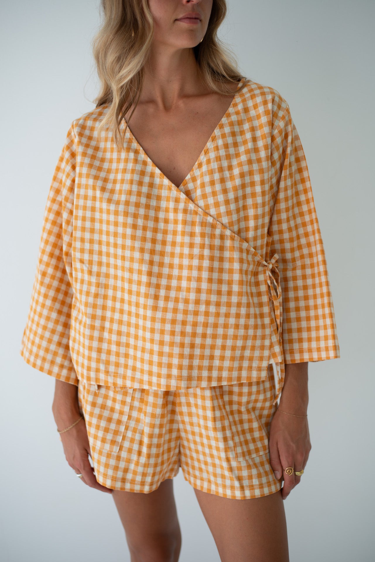 Ava Short Clementine Gingham