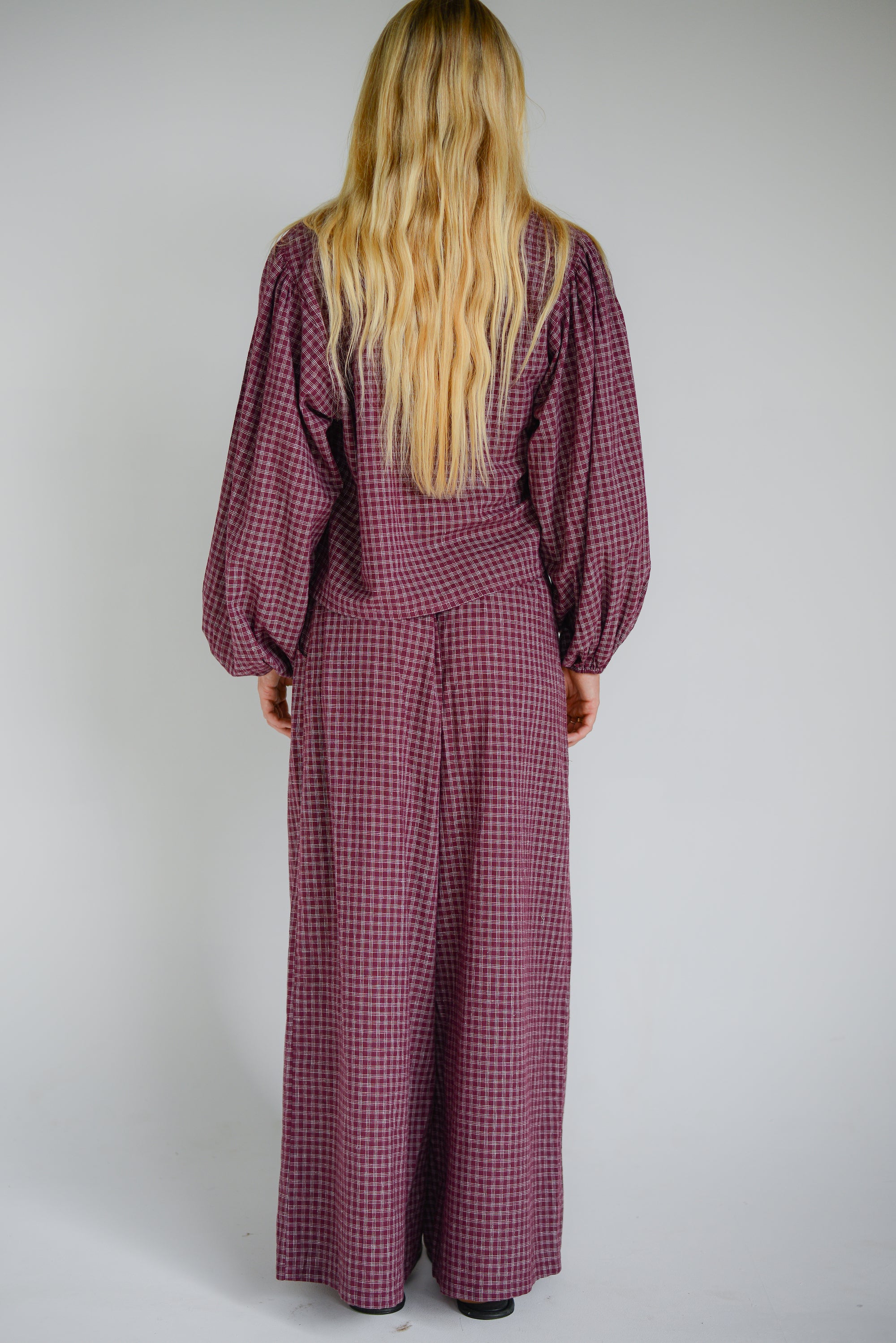 Ivy Pant Fig Hemp Check