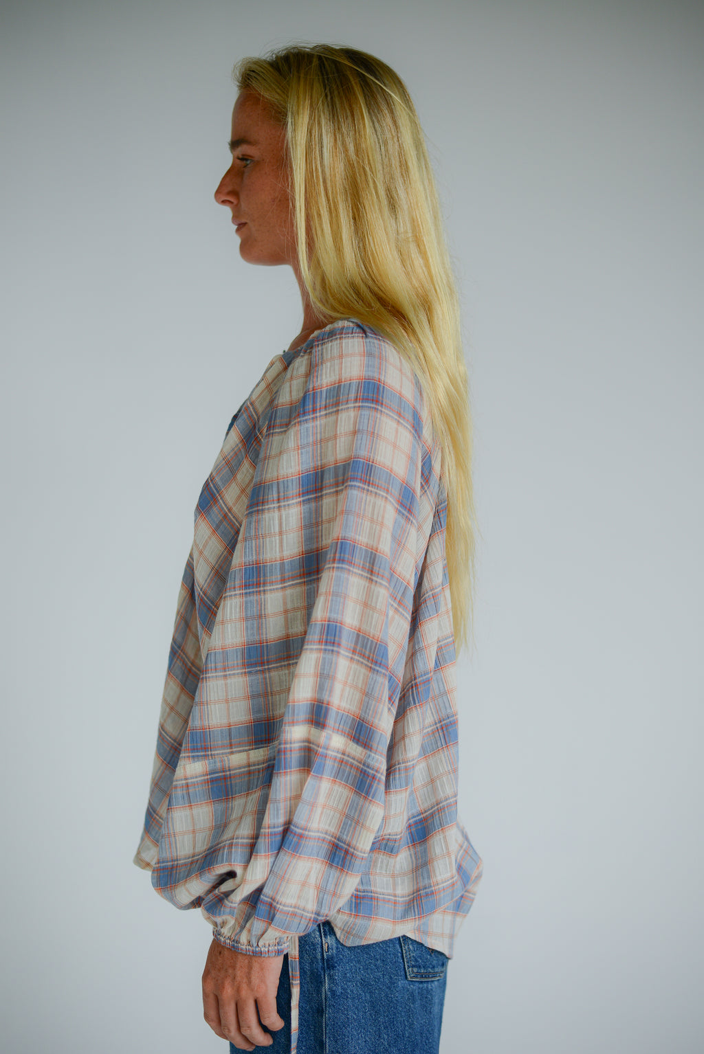 Ra Blouse Juniper Check