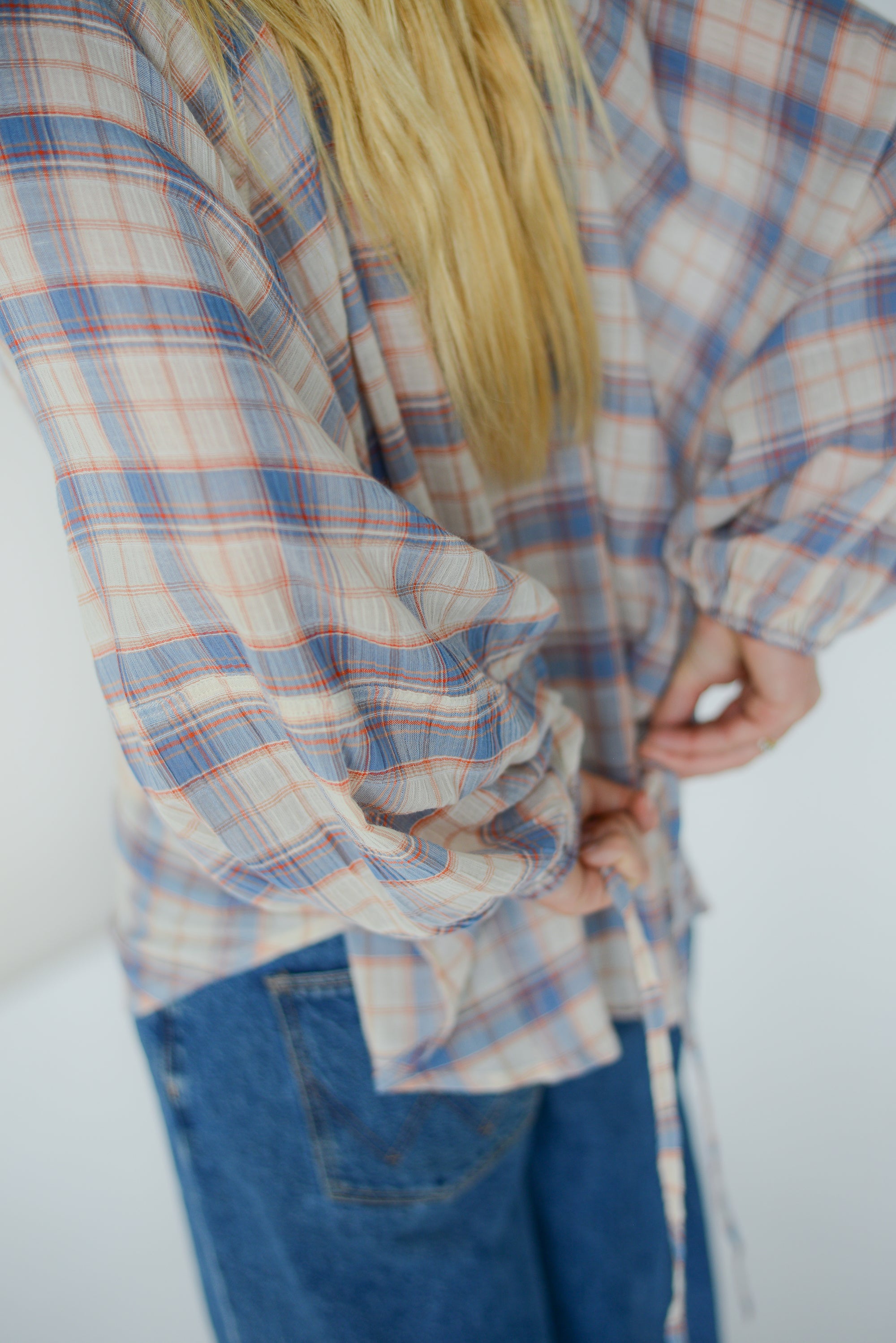 Ra Blouse Juniper Check