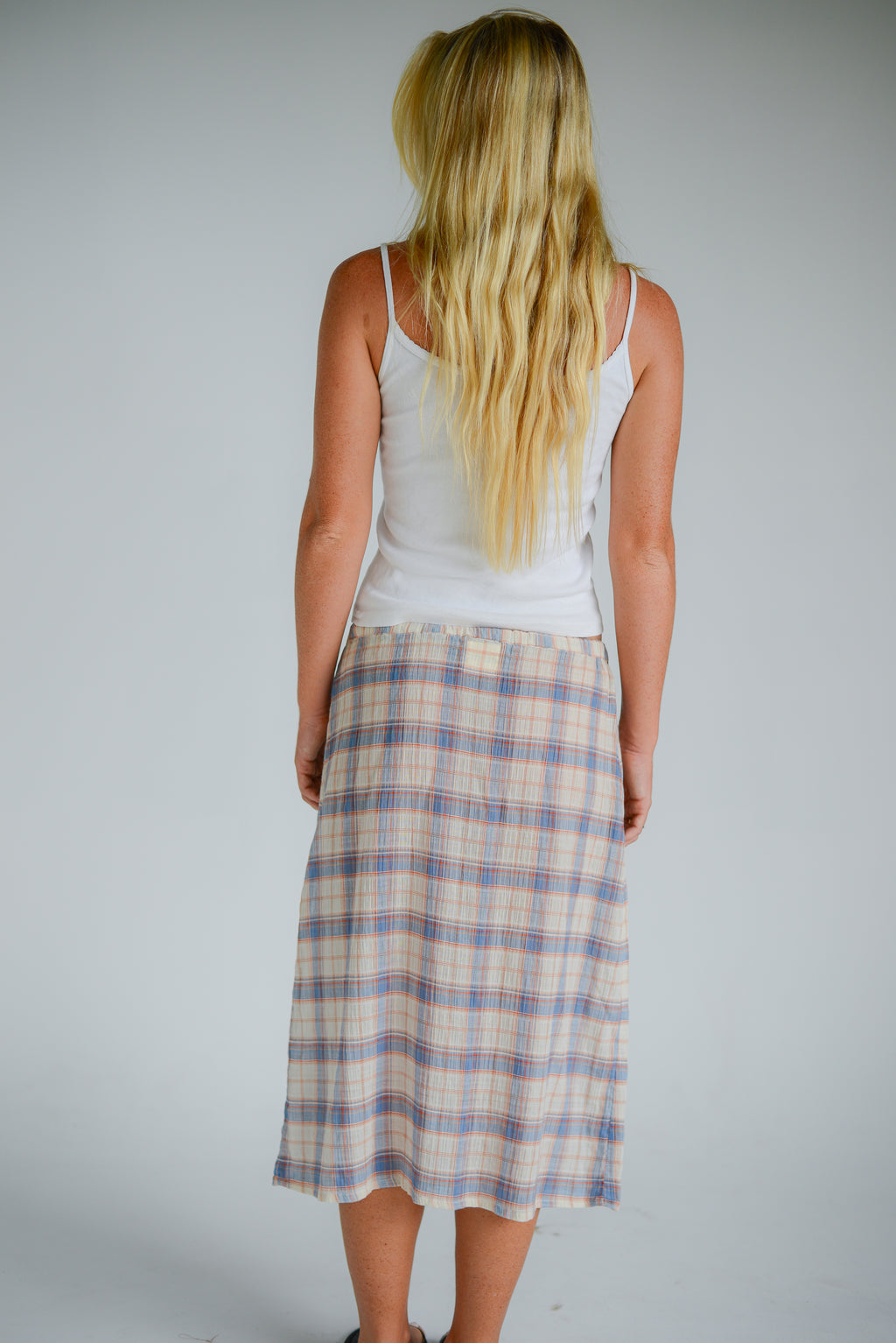 Remi Midi Skirt Juniper Check