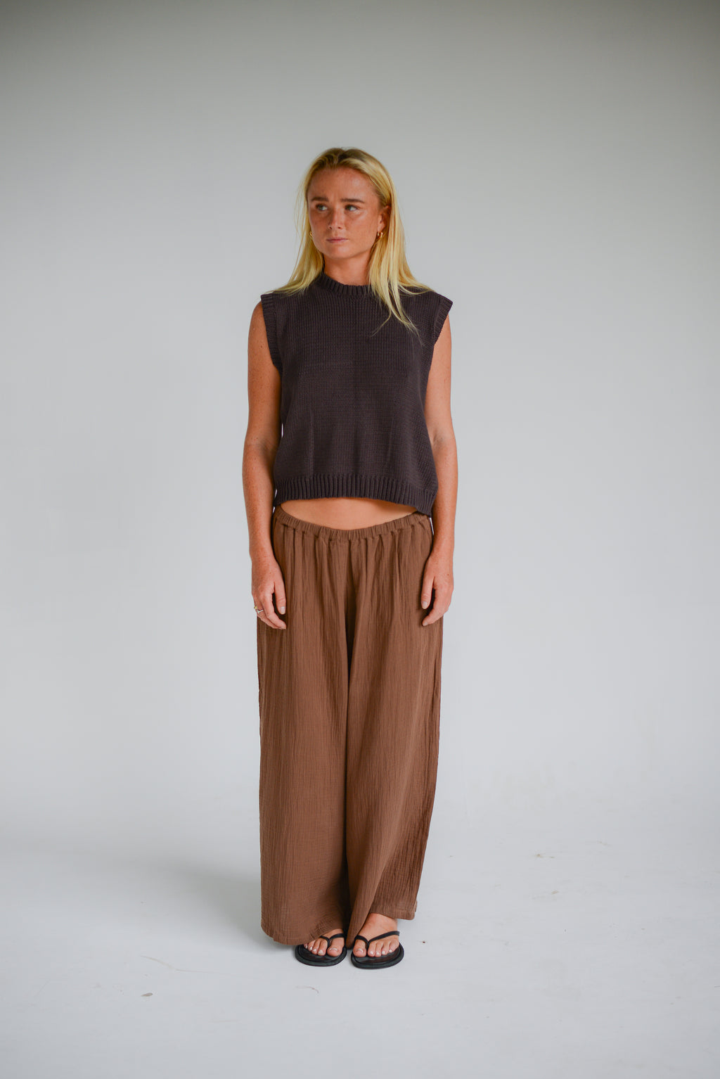 Cecilia Knit Vest Chocolate