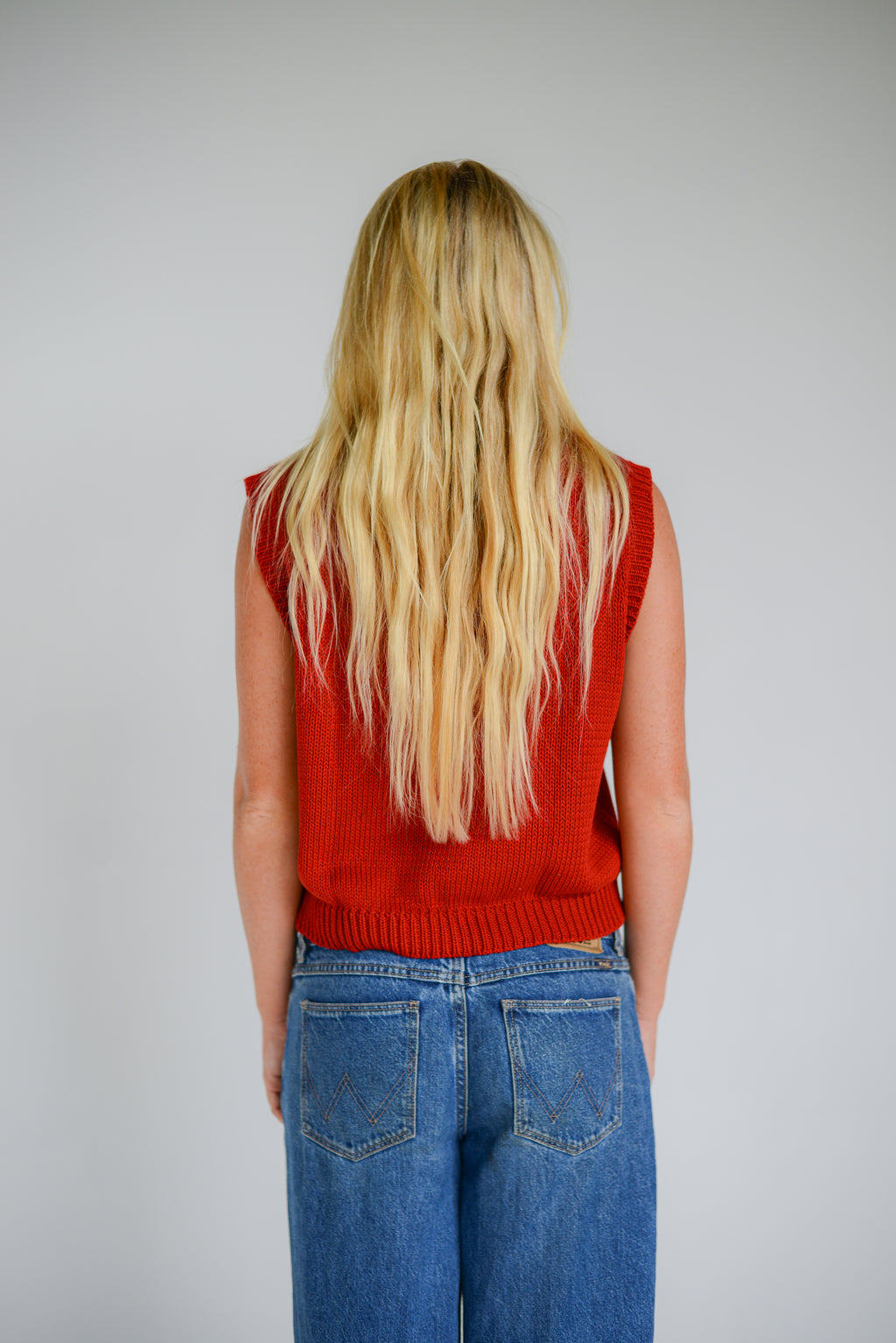 Cecilia Knit Vest Cherry