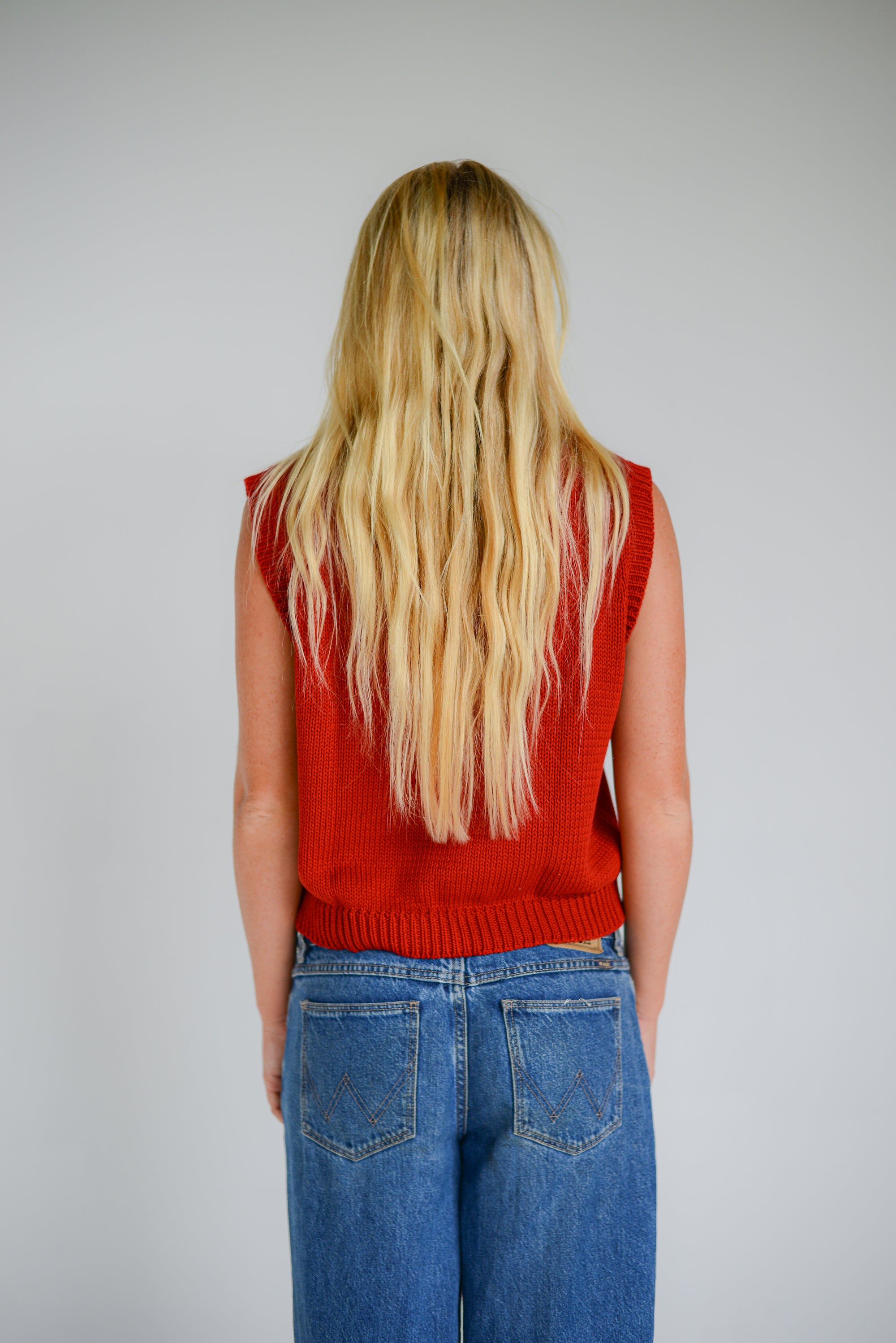 Cecilia Knit Vest Cherry