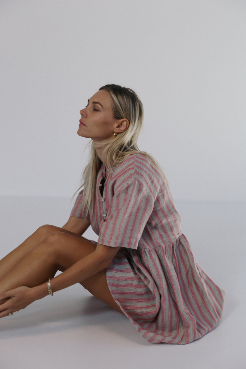 Darcey Dress Rose Stripe