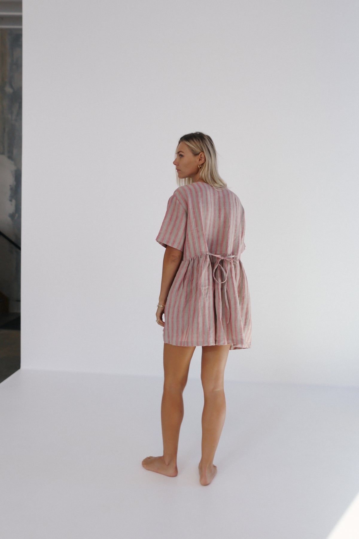Darcey Dress Rose Stripe