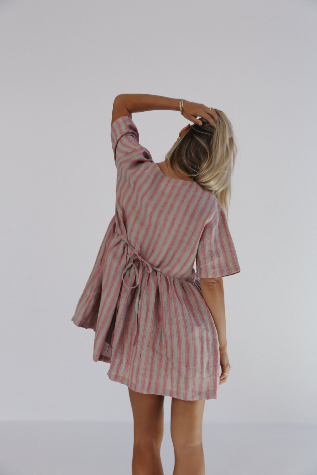 Darcey Dress Rose Stripe