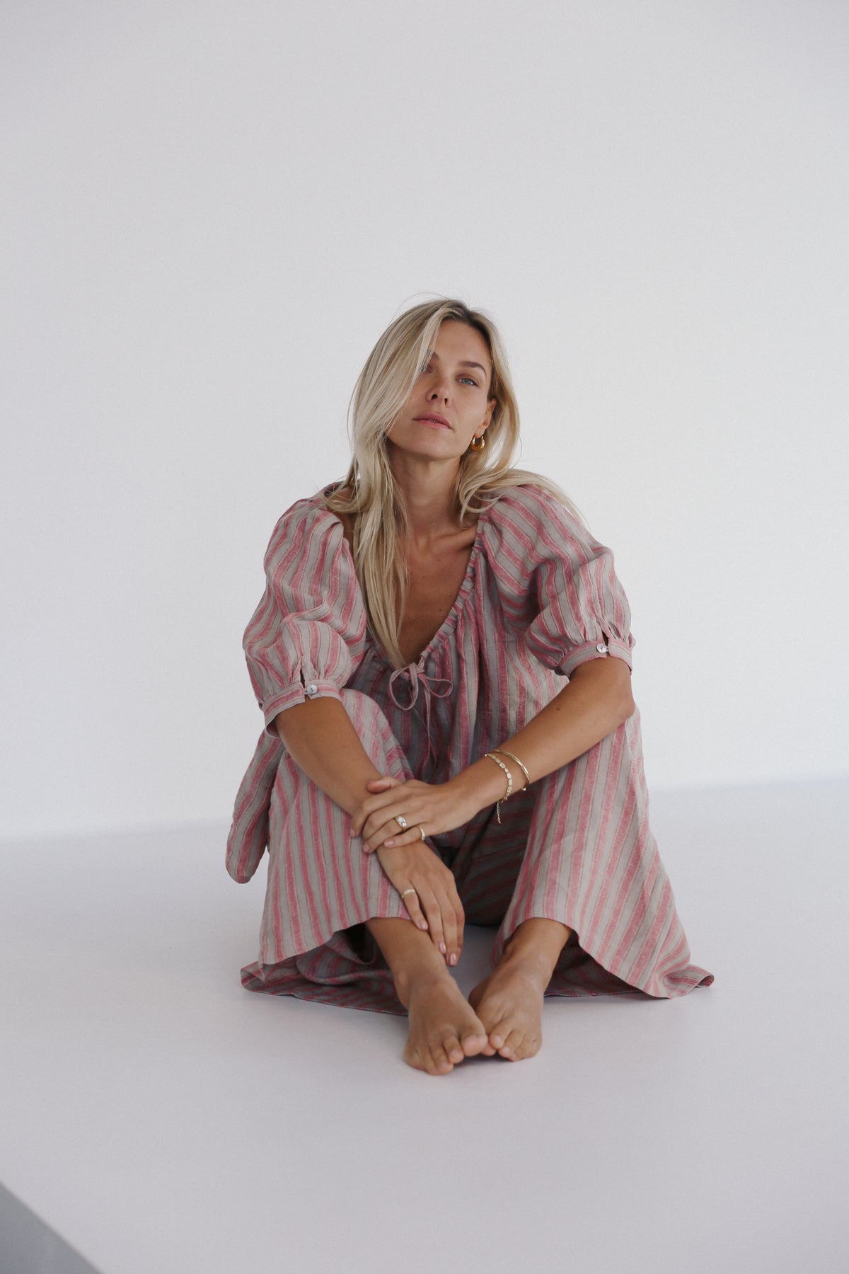 Ivy Pant Rose Stripe