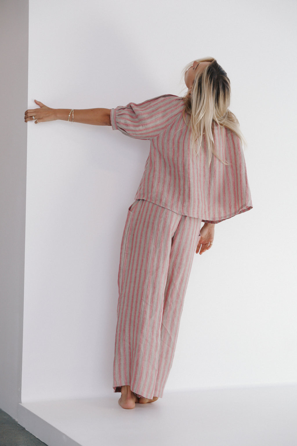 Ivy Pant Rose Stripe