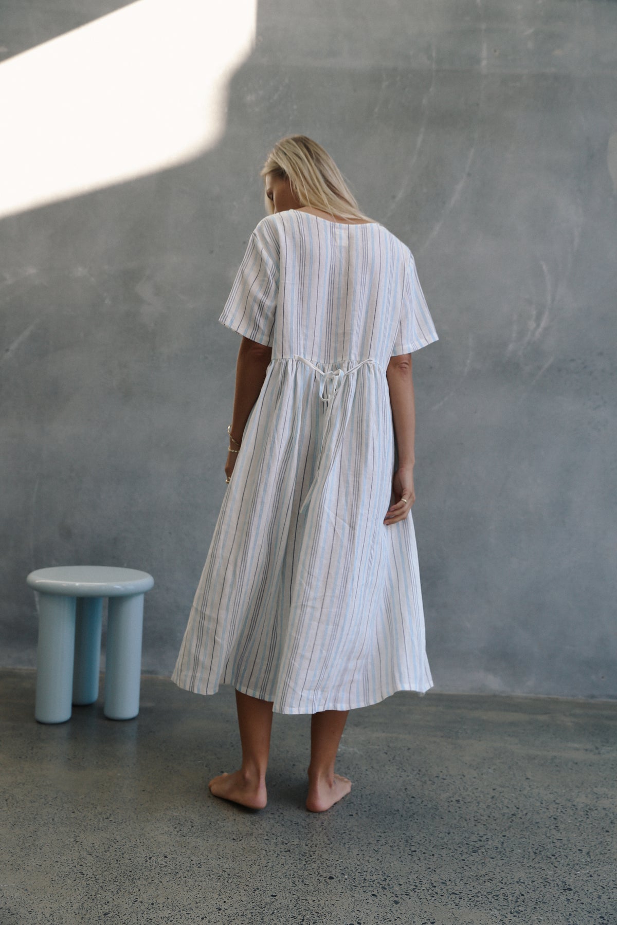 Darcey Midi Dress Luxe Stripe