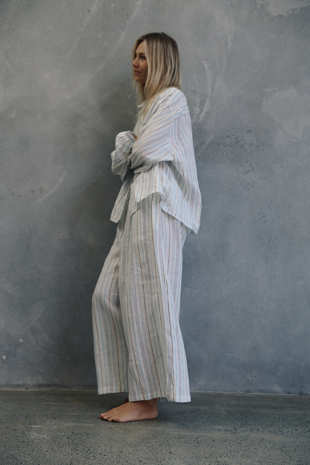 Remi Oversized Shirt Luxe Stripe