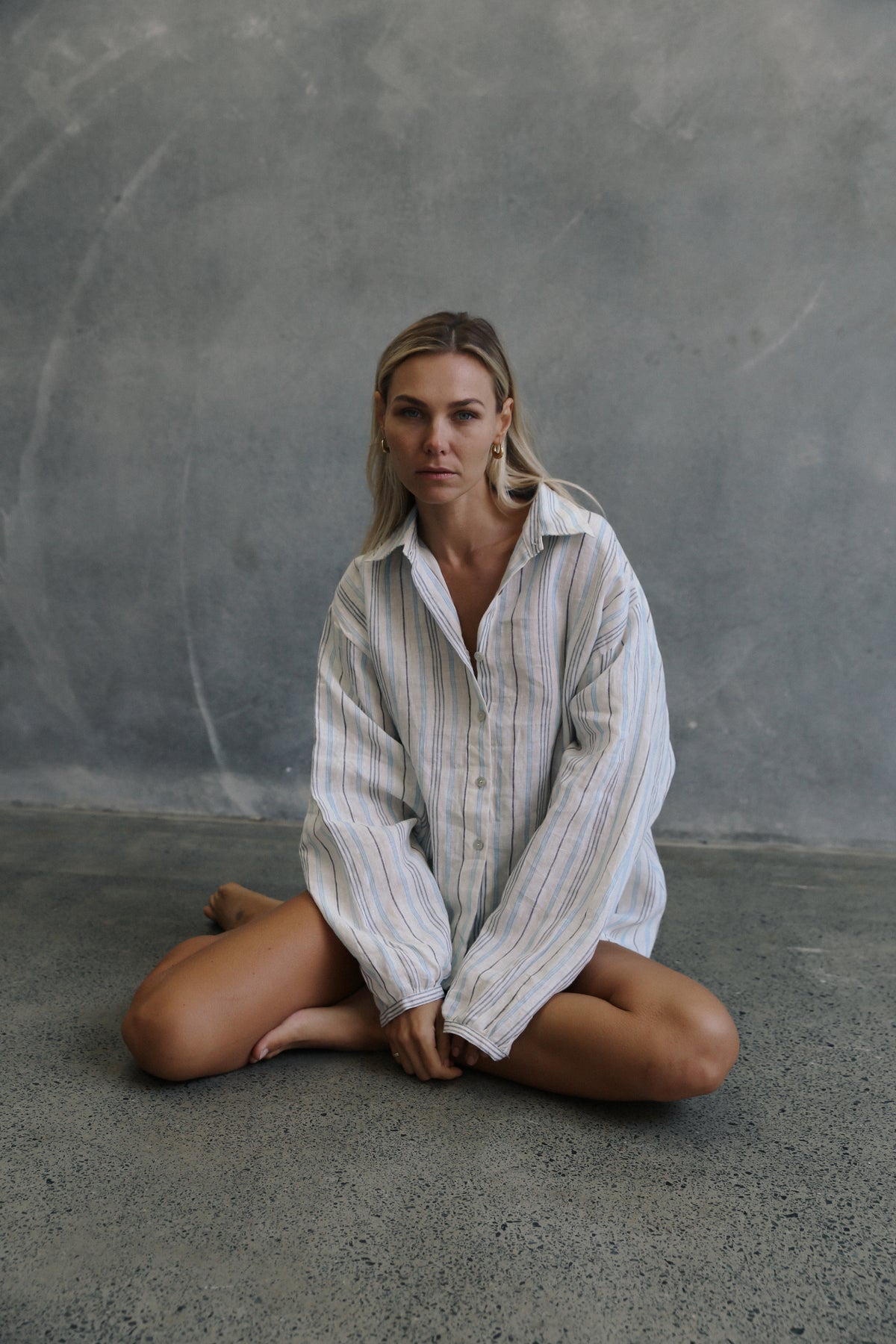 Remi Oversized Shirt Luxe Stripe